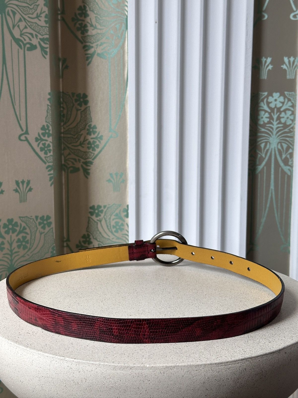 Miu Miu 1999 MIU MIU Logo Red Python Leather Belt wmns Size: 75/30 Size ONE SIZE - 11 Thumbnail
