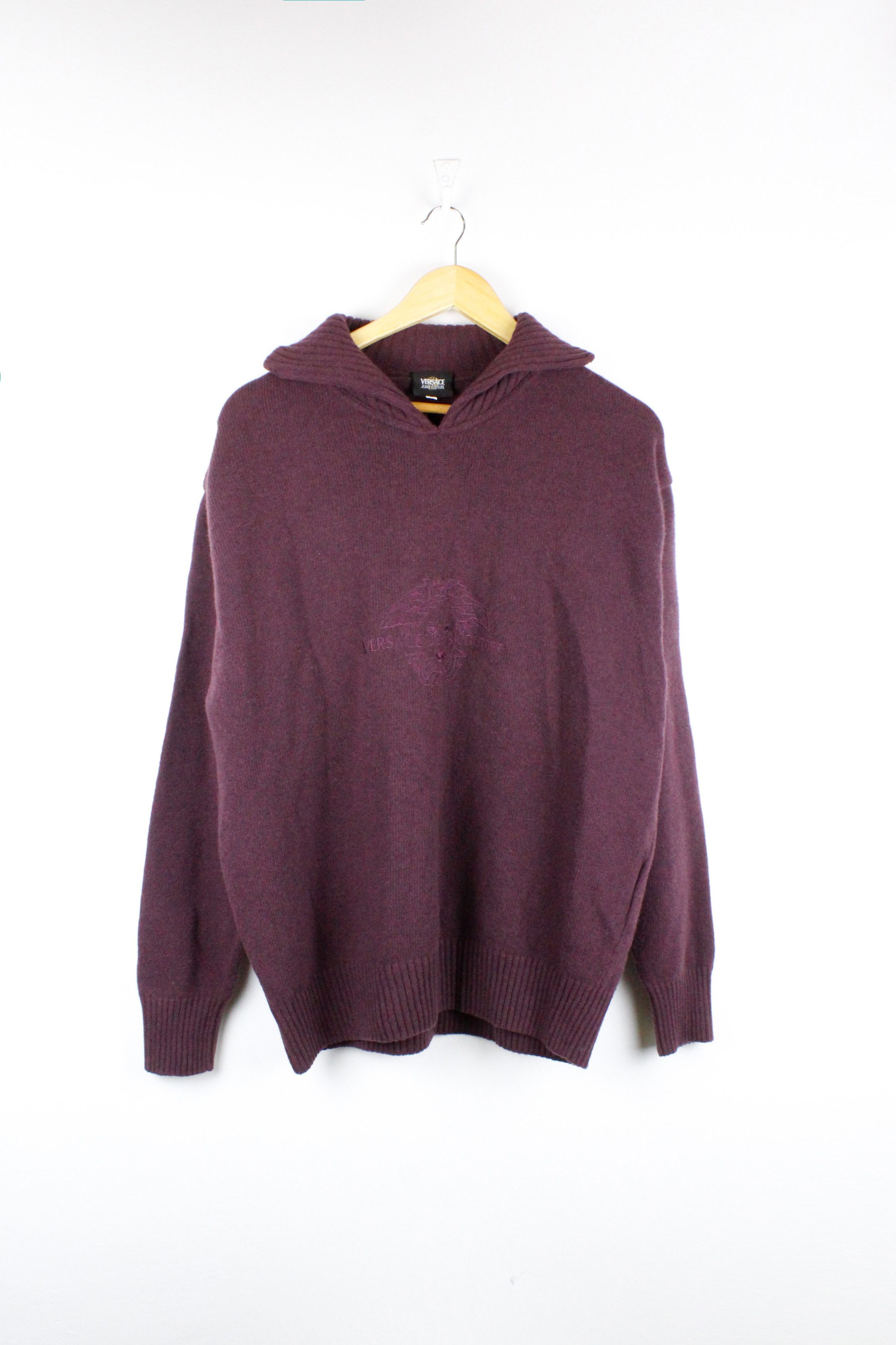 Versace Jeans Couture Vintage Versace Jeans Couture Medusa Logo Knit Wool Sweater Size US L / EU 52-54 / 3 - 1 Thumbnail