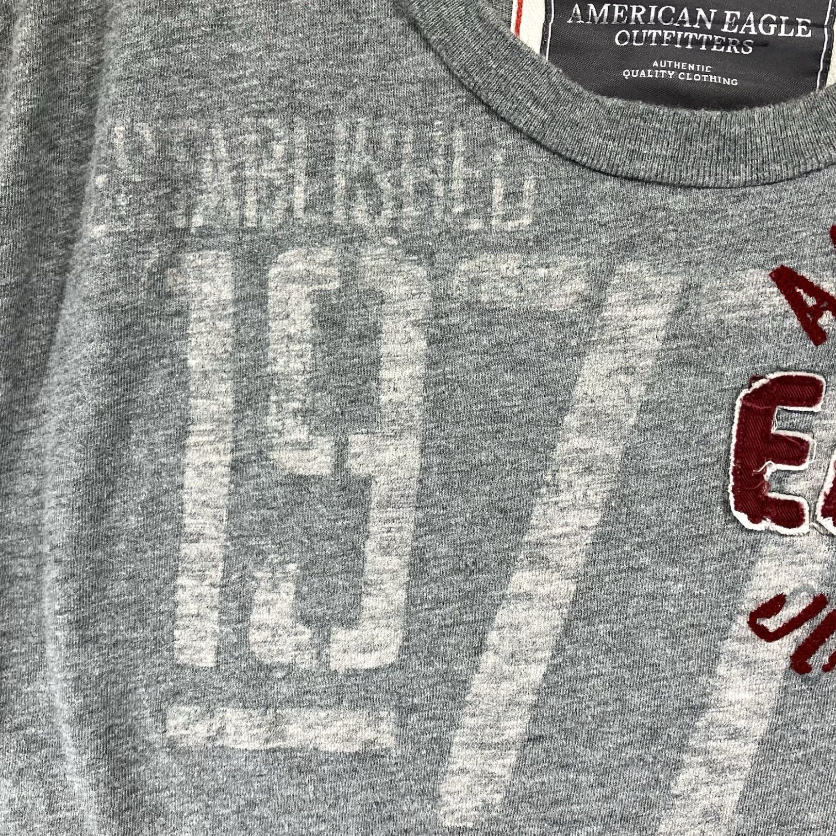 American Eagle Outfitters VINTAGE American Eagle Outfitters T-Shirt XL Gray Cotton Embroidered Angel Logo Crew Neck Short Sleeve Athletic Fit Men’s Retro 2000s Grunge Size US XL / EU 56 / 4 - 5 Thumbnail