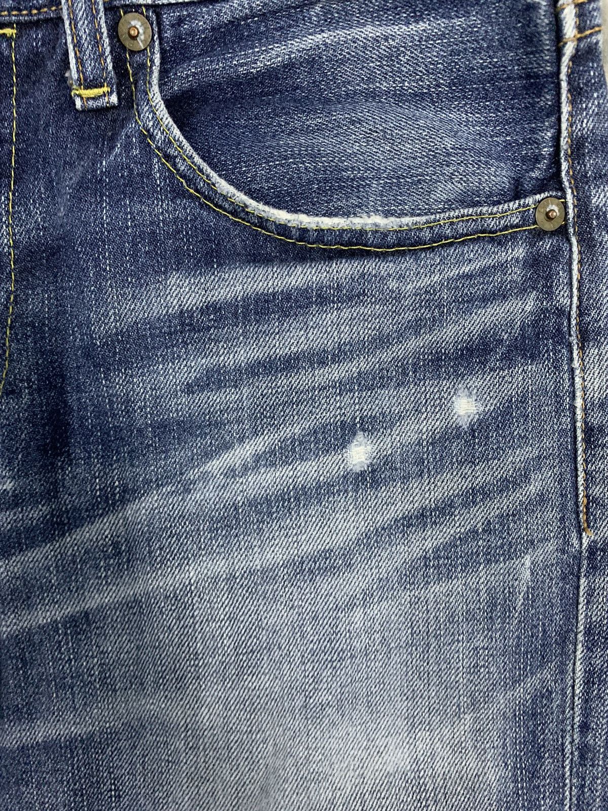 Japanese Brand Vintage Japanese Brand Slim Straight Distressed Grunge Jeans Size US 30 / EU 46 - 7 Thumbnail