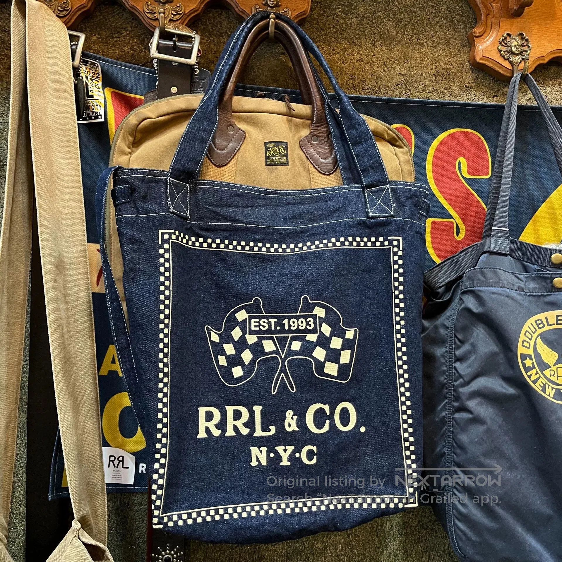 RRL Adjustable Strap Handbag.