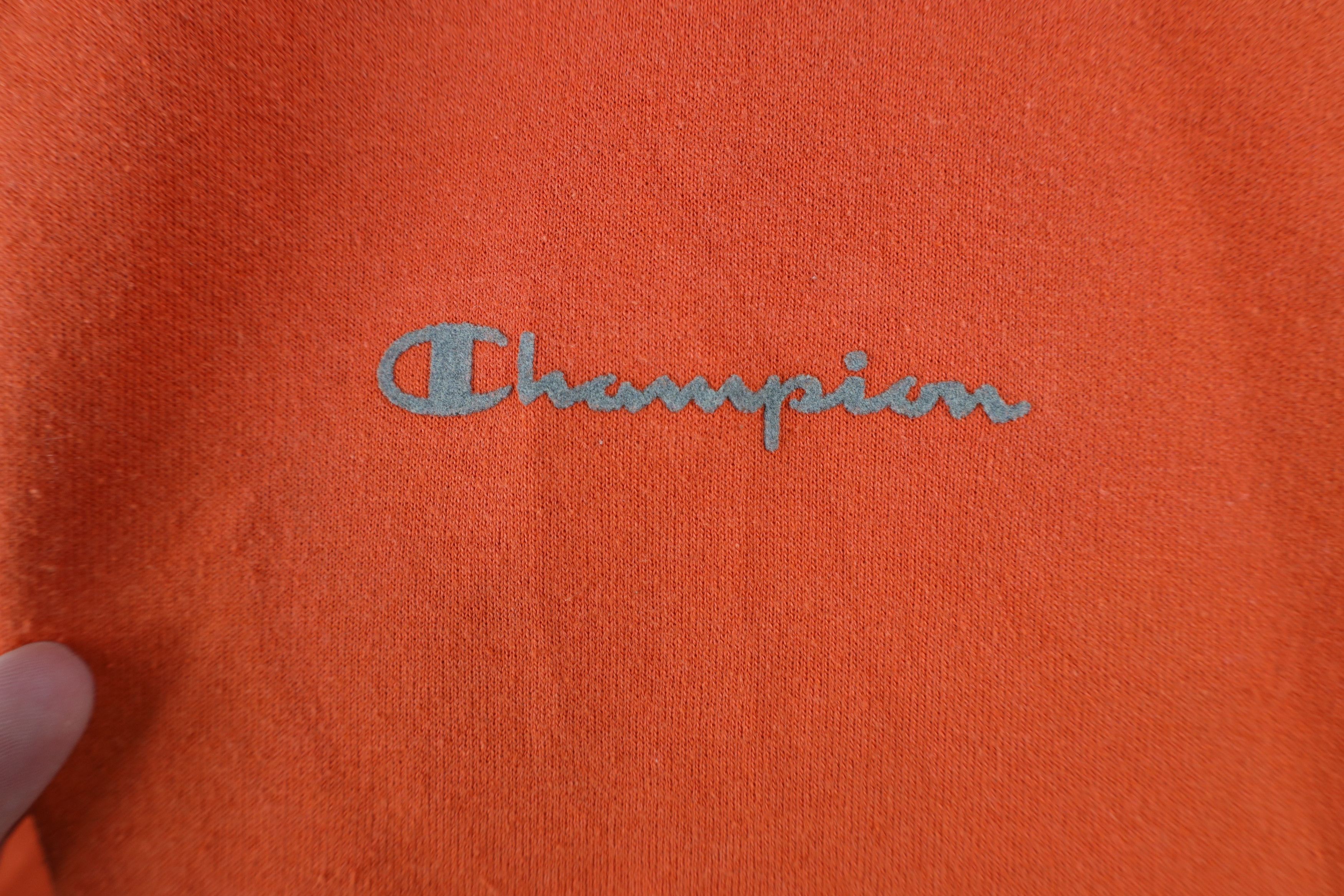 Champion Vintage 90s Champion Spell Out Crewneck Sweatshirt Orange Size US L / EU 52-54 / 3 - 4 Thumbnail