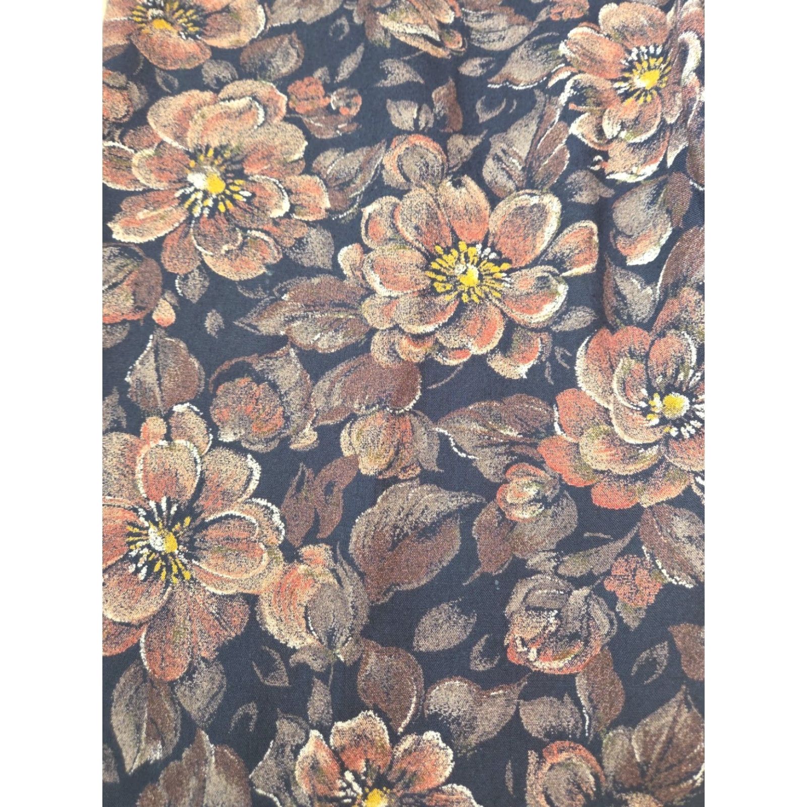 Vintage VINTAGE Women Pants Floral High Rise Pleated Rayon Navy Blue Green 80s 90s Bohemian Dress Pants Regular Womens Size 32" / US 10 / IT 46 - 2 Thumbnail