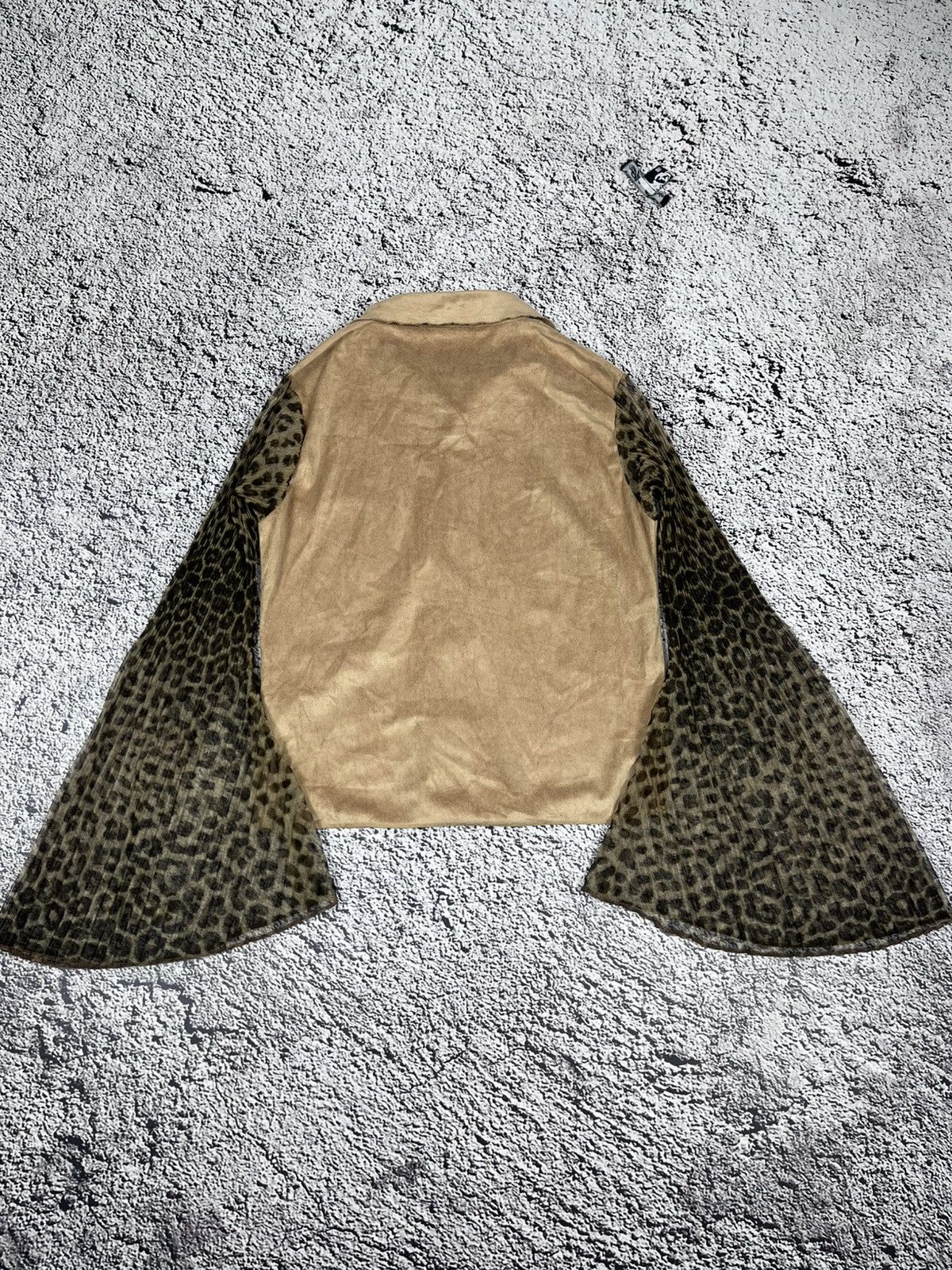 Japanese Brand Vintage Y2K Glamour flare leoprad sleeve luxury shirt Size M / US 6-8 / IT 42-44 - 5 Thumbnail