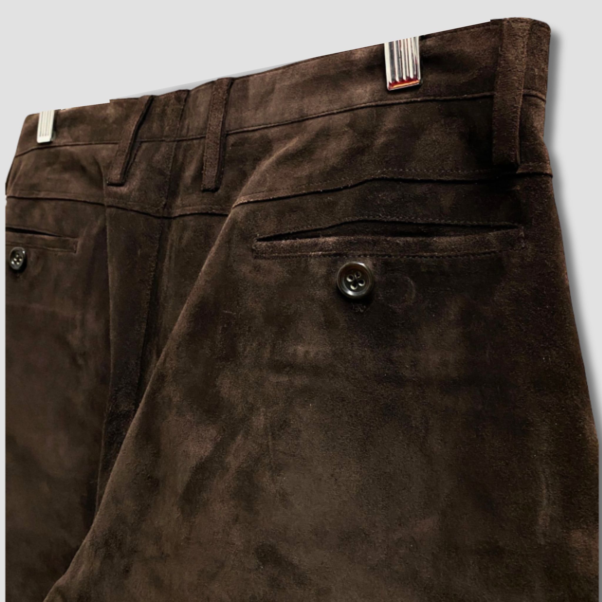 Jil Sander JIL SANDER Dark Brown Suede Leather Pants Size US 32 / EU 48 - 8 Thumbnail