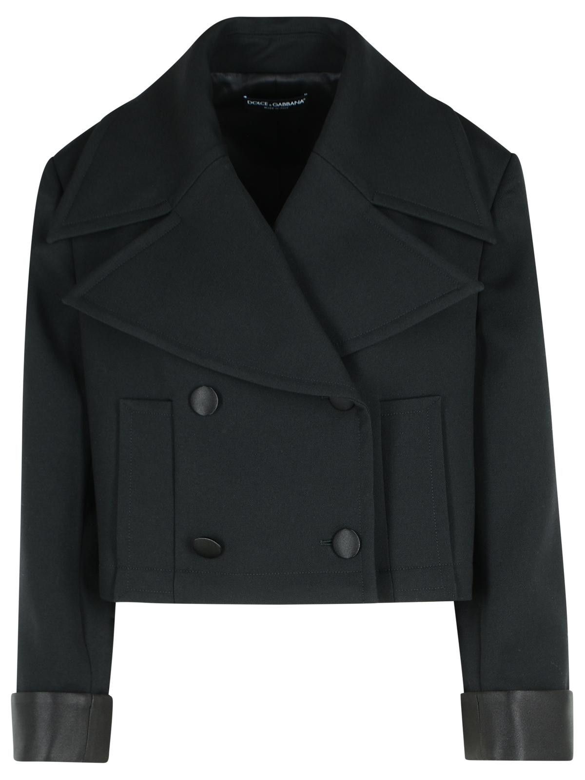 Dolce & Gabbana DOLCE & GABBANA Black Virgin Wool Blend Jacket Size M / US 6-8 / IT 42-44 - 1 Thumbnail