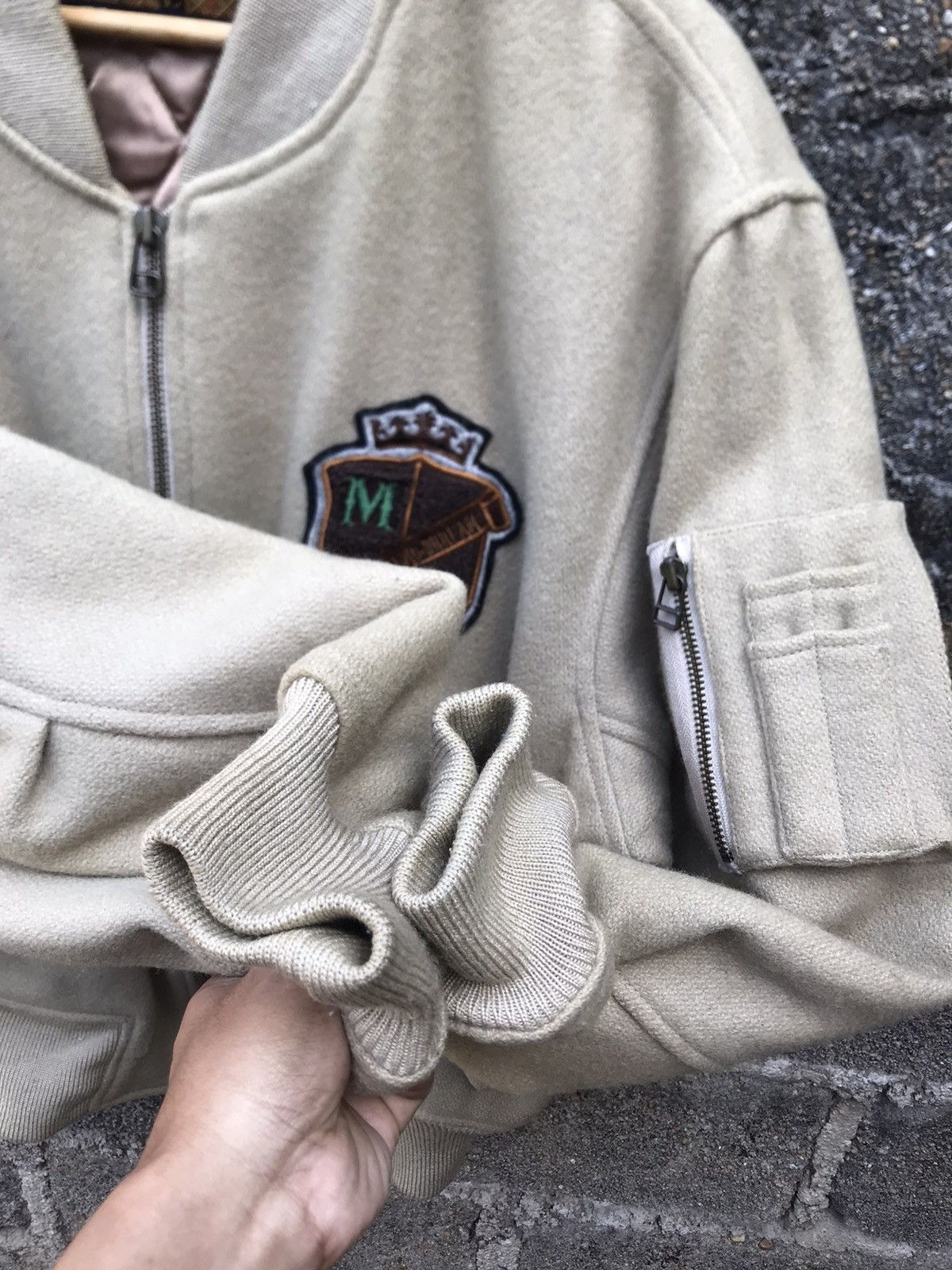 McGregor × Vintage ⚡️Vintage 90s Mc Gregor Wool Bomber Jacket Size US L / EU 52-54 / 3 - 5 Thumbnail