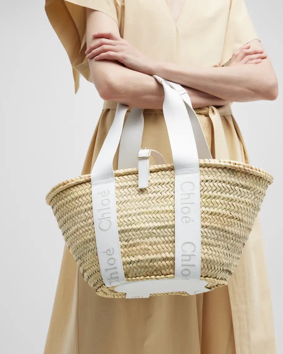 Chloe o1loc1c1024 Size: OS / Chloe Medium Bucket in White/Beige Size ONE SIZE - 5 Thumbnail