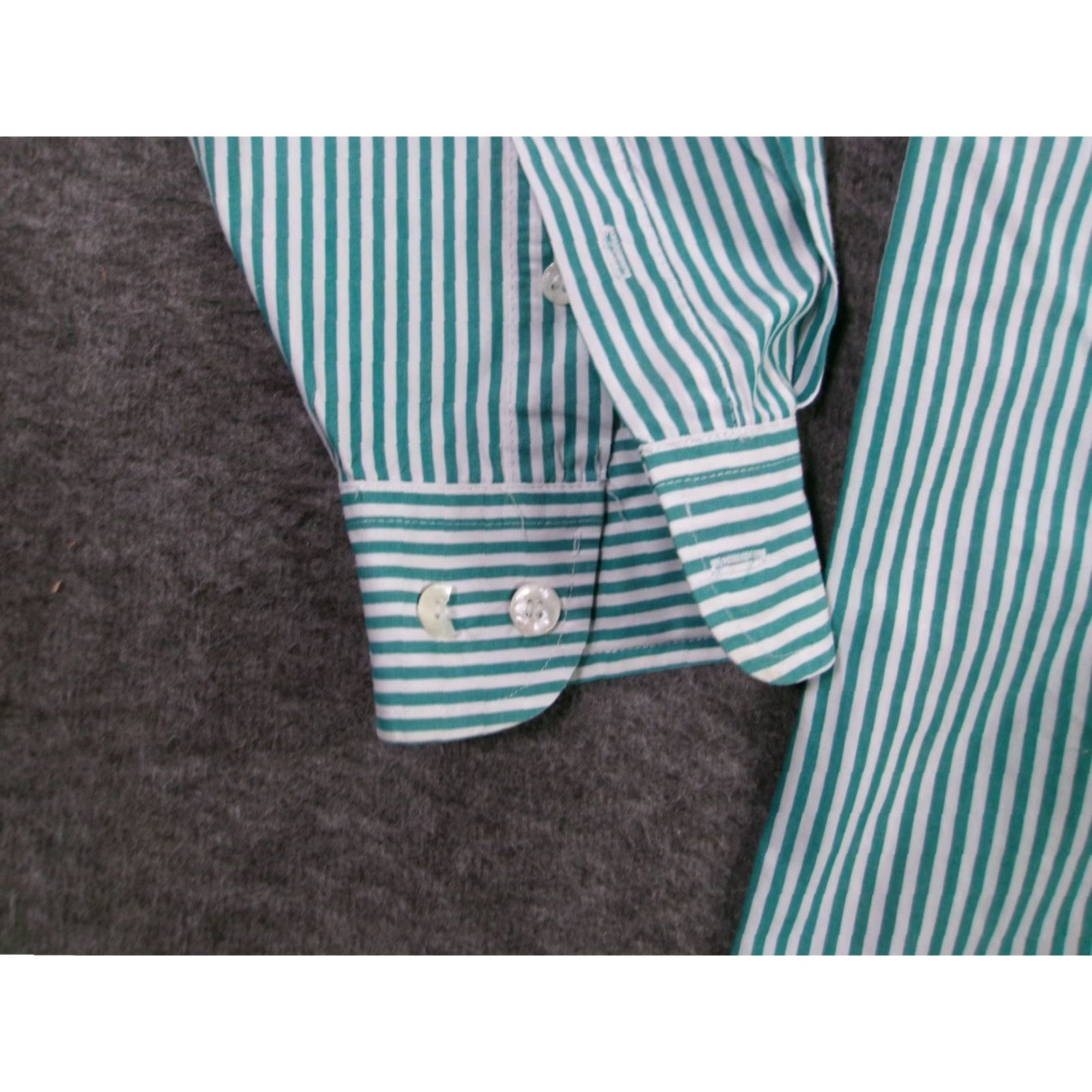 Eddie Bauer Eddie Bauer Shirt Mens Small Green White Striped Classic Everyday Office Outdoor Size US S / EU 44-46 / 1 - 3 Thumbnail