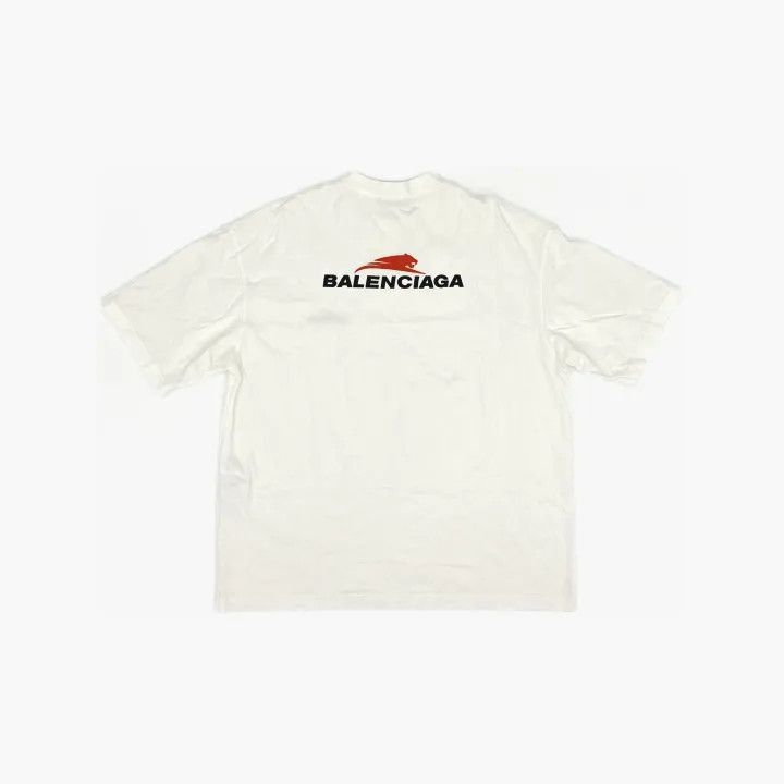 Balenciaga Balenciaga Balenciaga SS22 Tiger Logo White TShirt -2507 Size US L / EU 52-54 / 3 - 2 Thumbnail