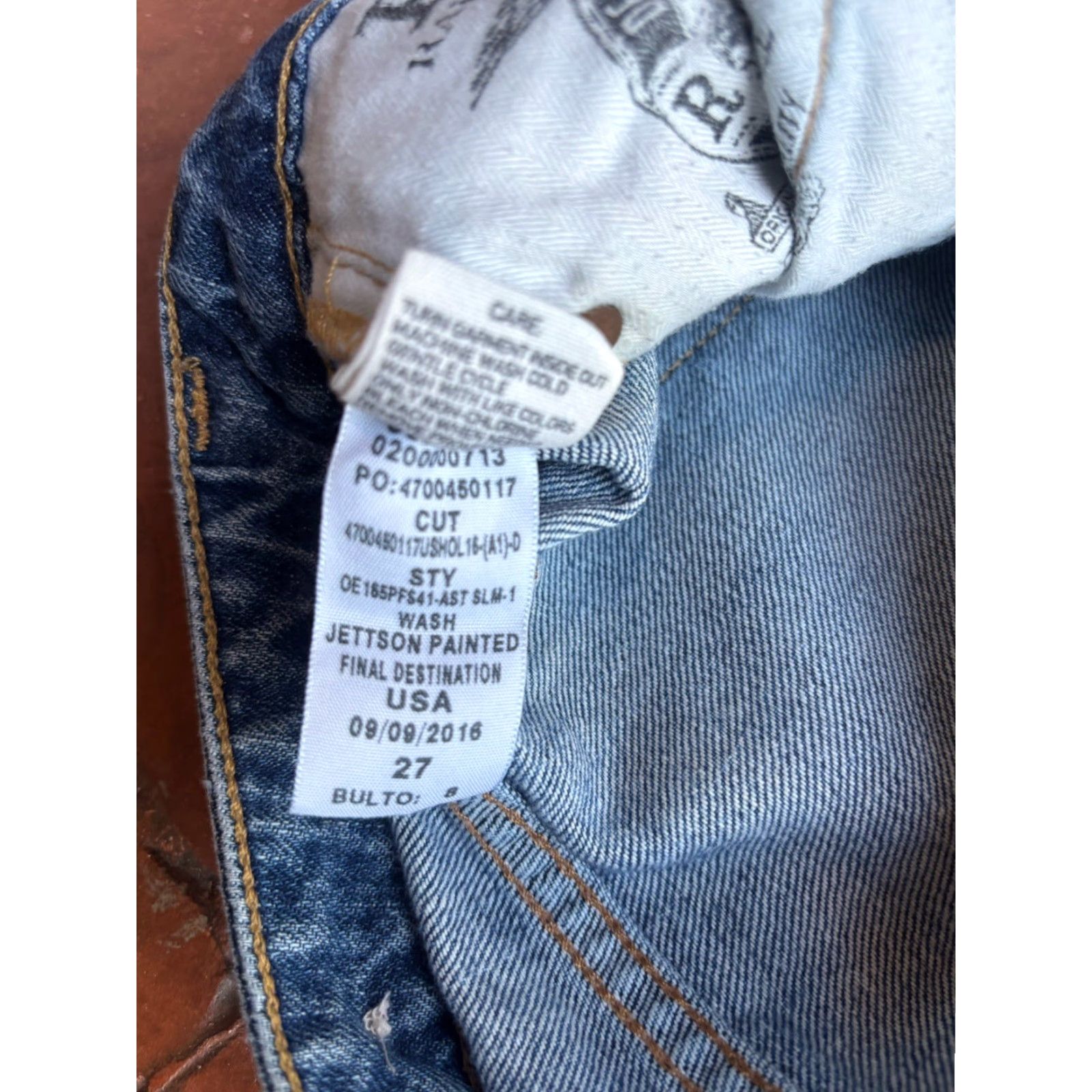 Ralph Lauren VINTAGE Polo Ralph Lauren Astor Slim Boyfriend Jeans Paint Splatter Womens 27 Distressed Size 27" / US 4 / IT 40 - 3 Thumbnail