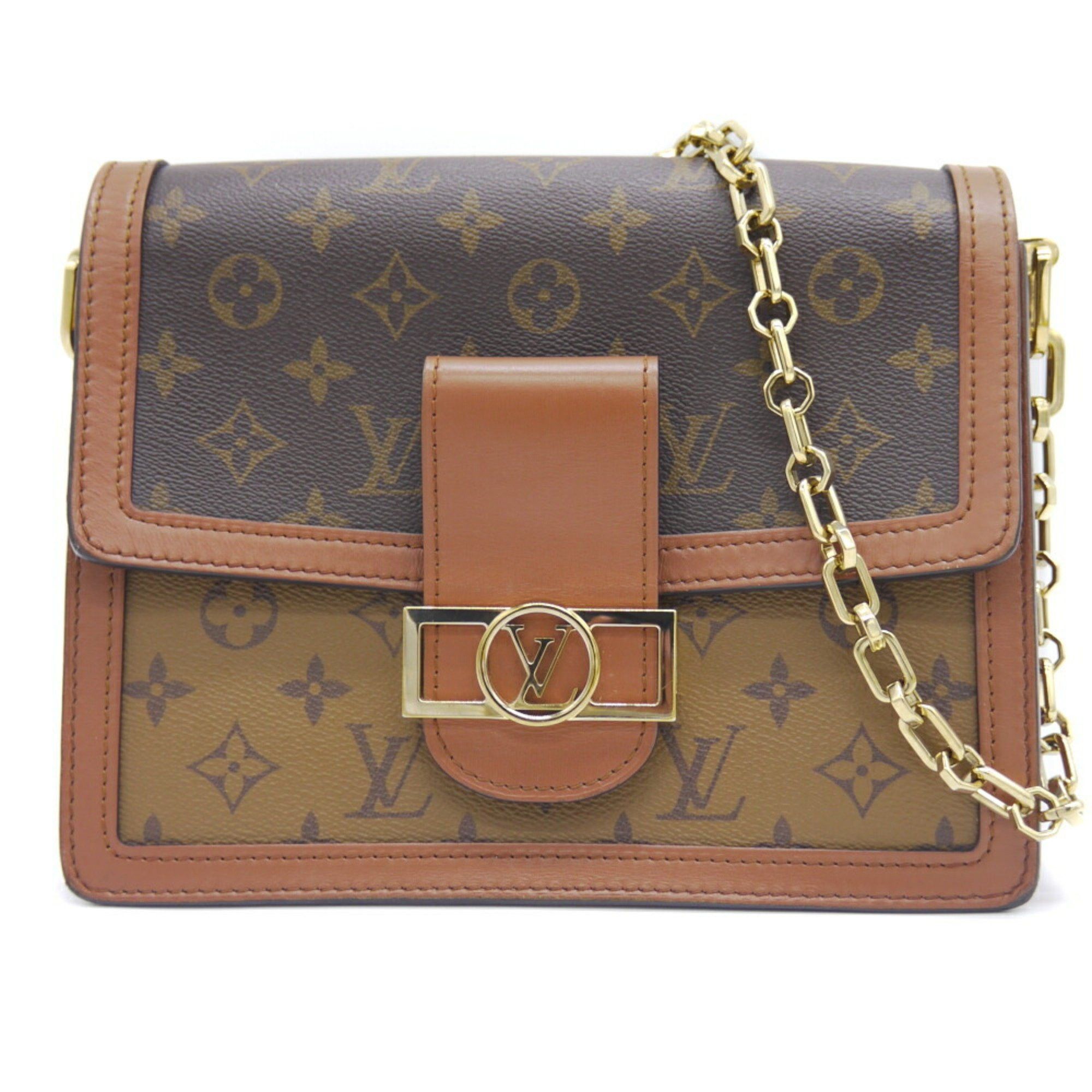 Louis Vuitton Dauphine MM Monogram Reverse M45958 Chain Shoulder Bag