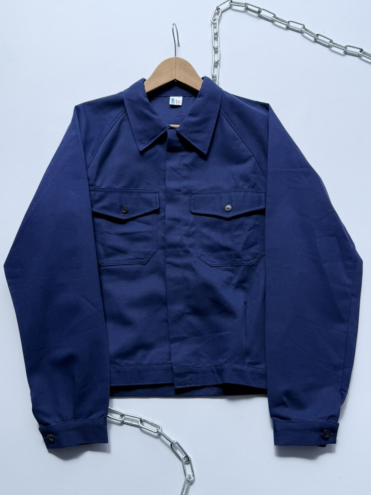 Vintage 80s French Workwear Sanfor Chore Work Jacket