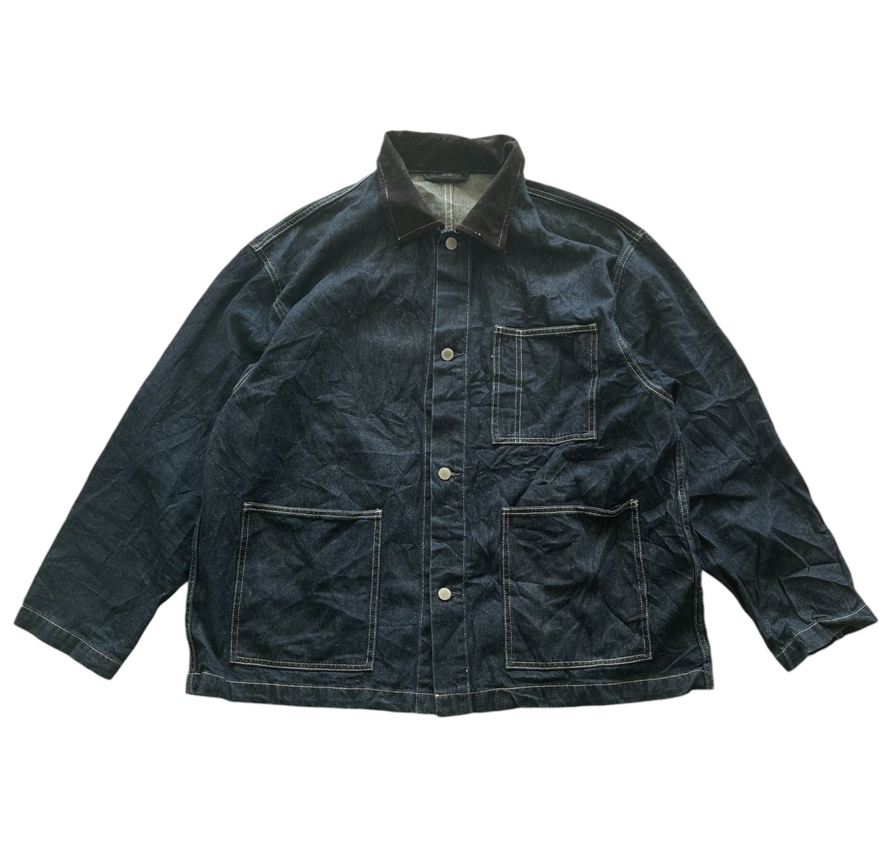 GU × Japanese Brand GU denim chore Jacket Size US XL / EU 56 / 4 - 1 Thumbnail
