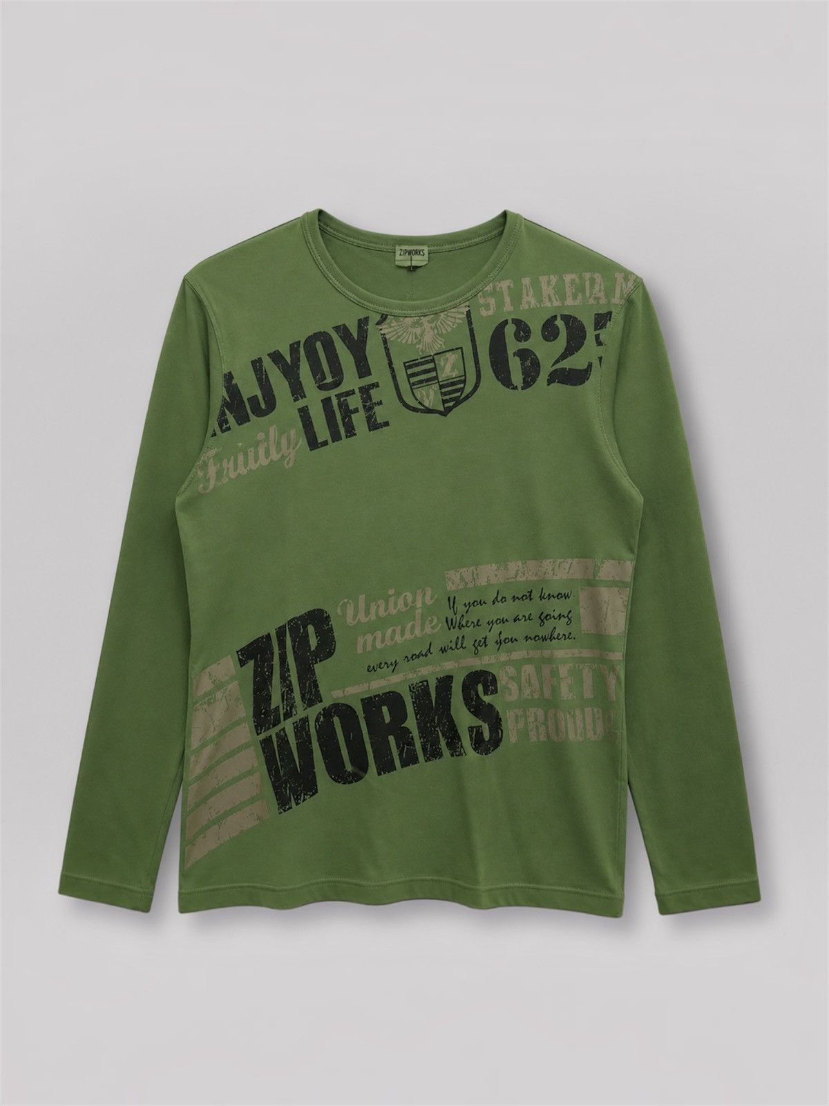 Japanese Brand Zip Works Sick Poem Gothic Punk Rock Style Long Sleeve Size M / US 6-8 / IT 42-44 - 1 Thumbnail
