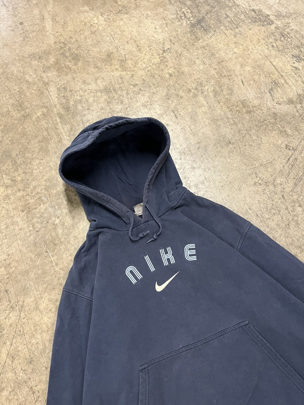 Nike × Vintage Nike center check spell out hoodie boxy fit vintage rare Size US XL / EU 56 / 4 - 3 Thumbnail