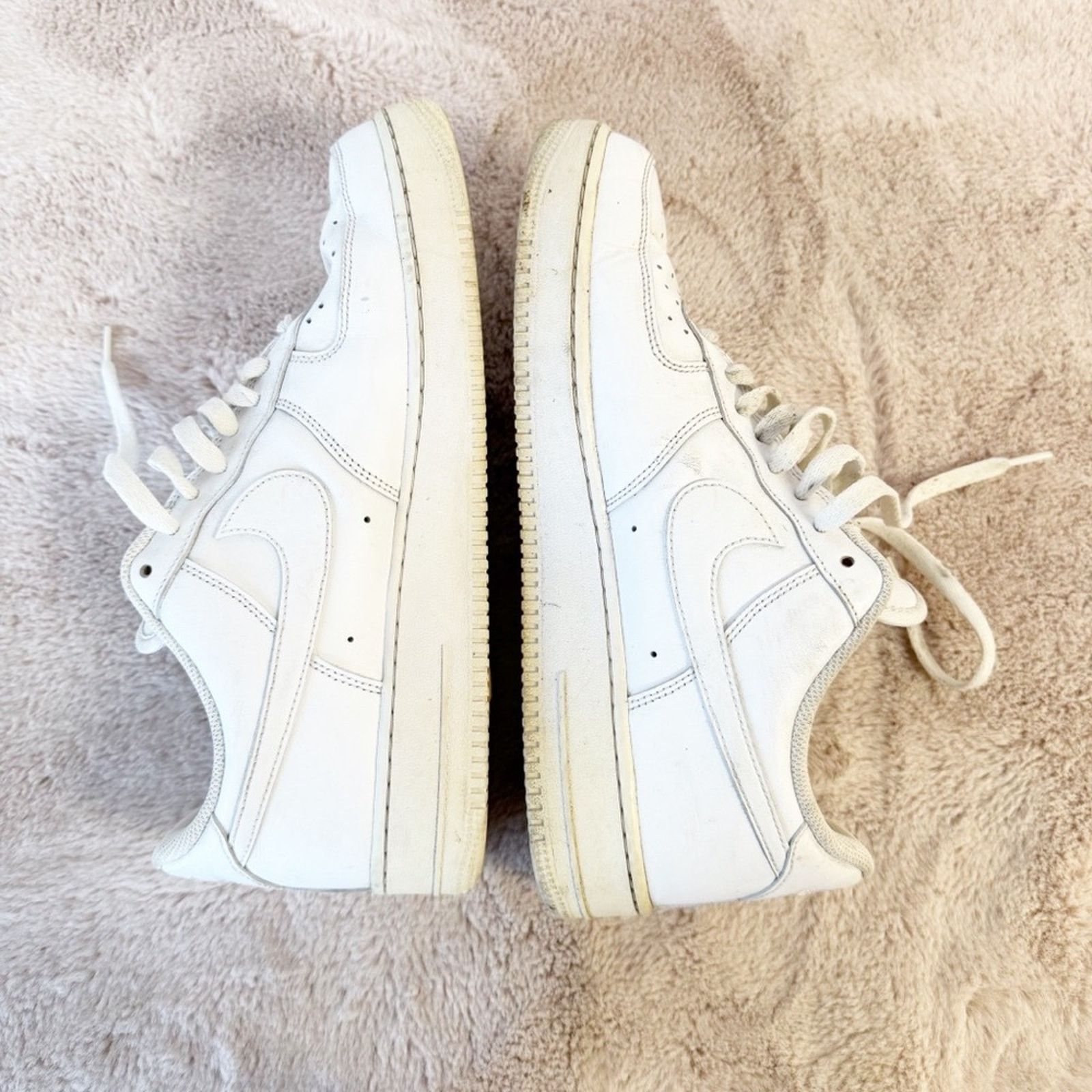 Nike NIKE Men’s Size 11.5 Air Force Ones White Sneaker Size US 11.5 / EU 44-45 - 1 Thumbnail