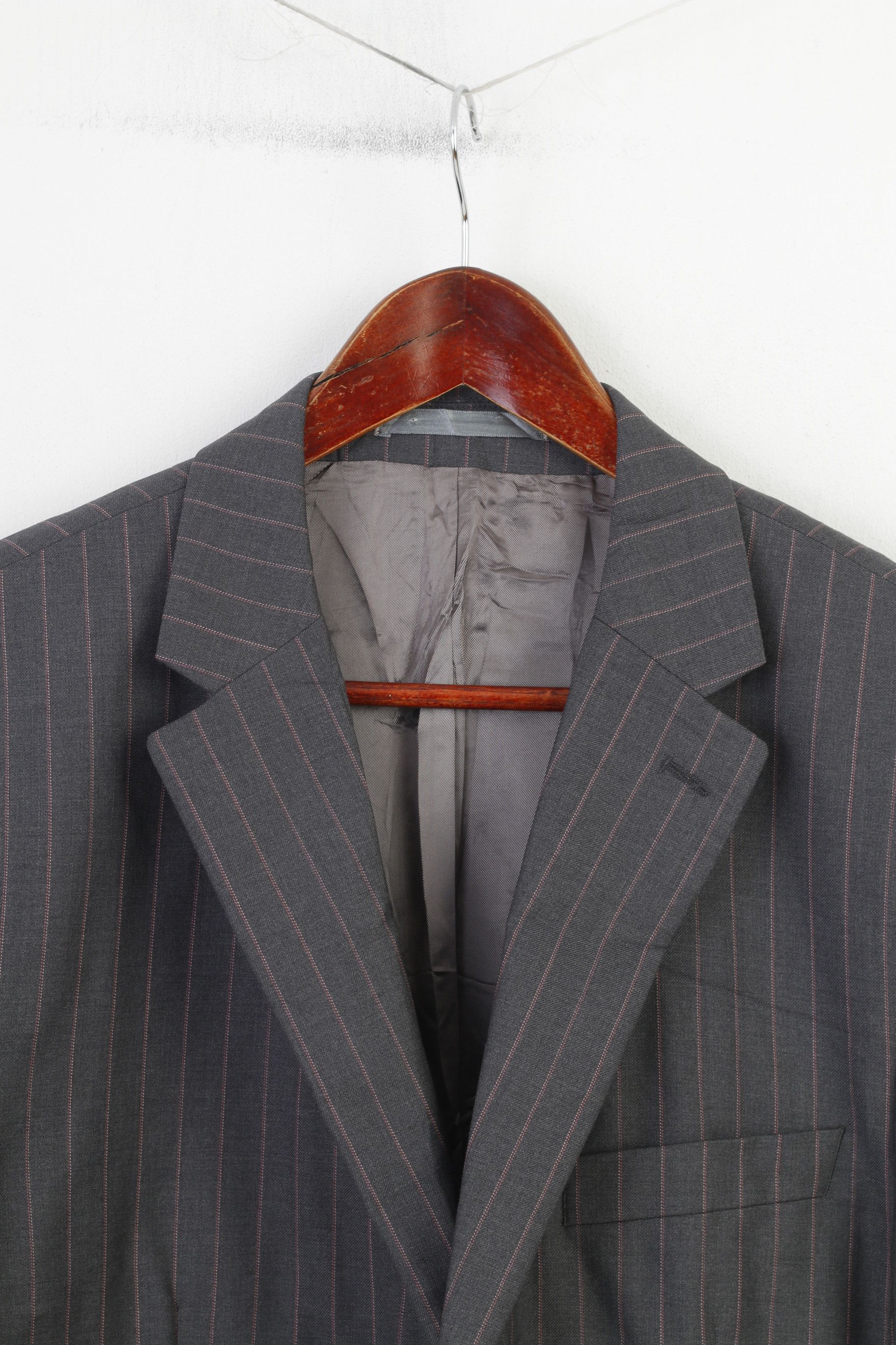 Jeff Banks Stvdio Jeff Banks Men 44 54 Blazer Grey 10805 Size 44R - 2 Thumbnail