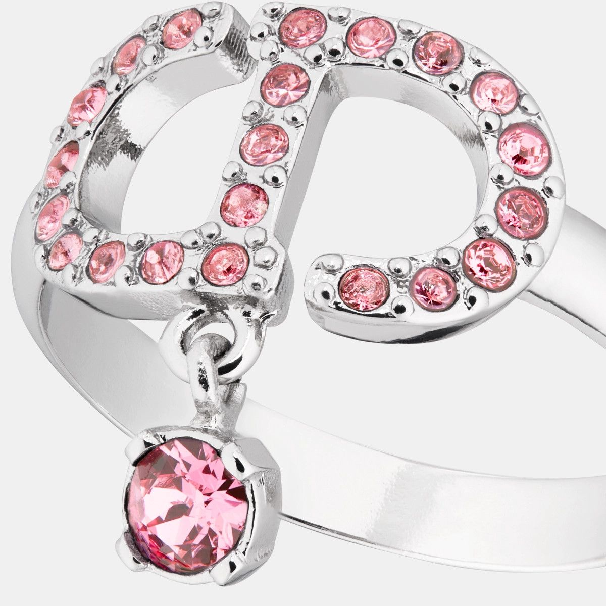 Dior o1bcso1str0126 Size:OS/Petit Cd Ring in Silver/Pink Size ONE SIZE - 4 Thumbnail