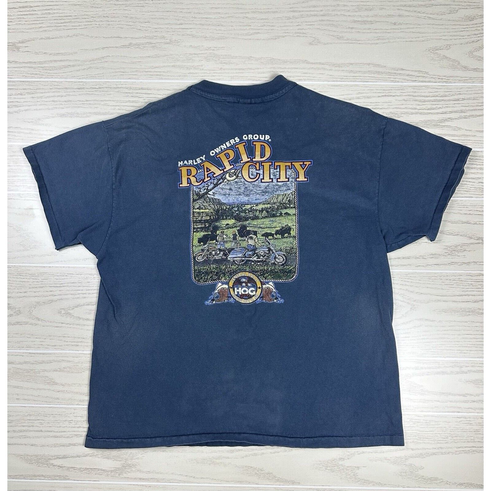 Harley Davidson × Vintage Vintage 1995 Harley Davidson Rapid City Shirt Size US XL / EU 56 / 4 - 6 Thumbnail