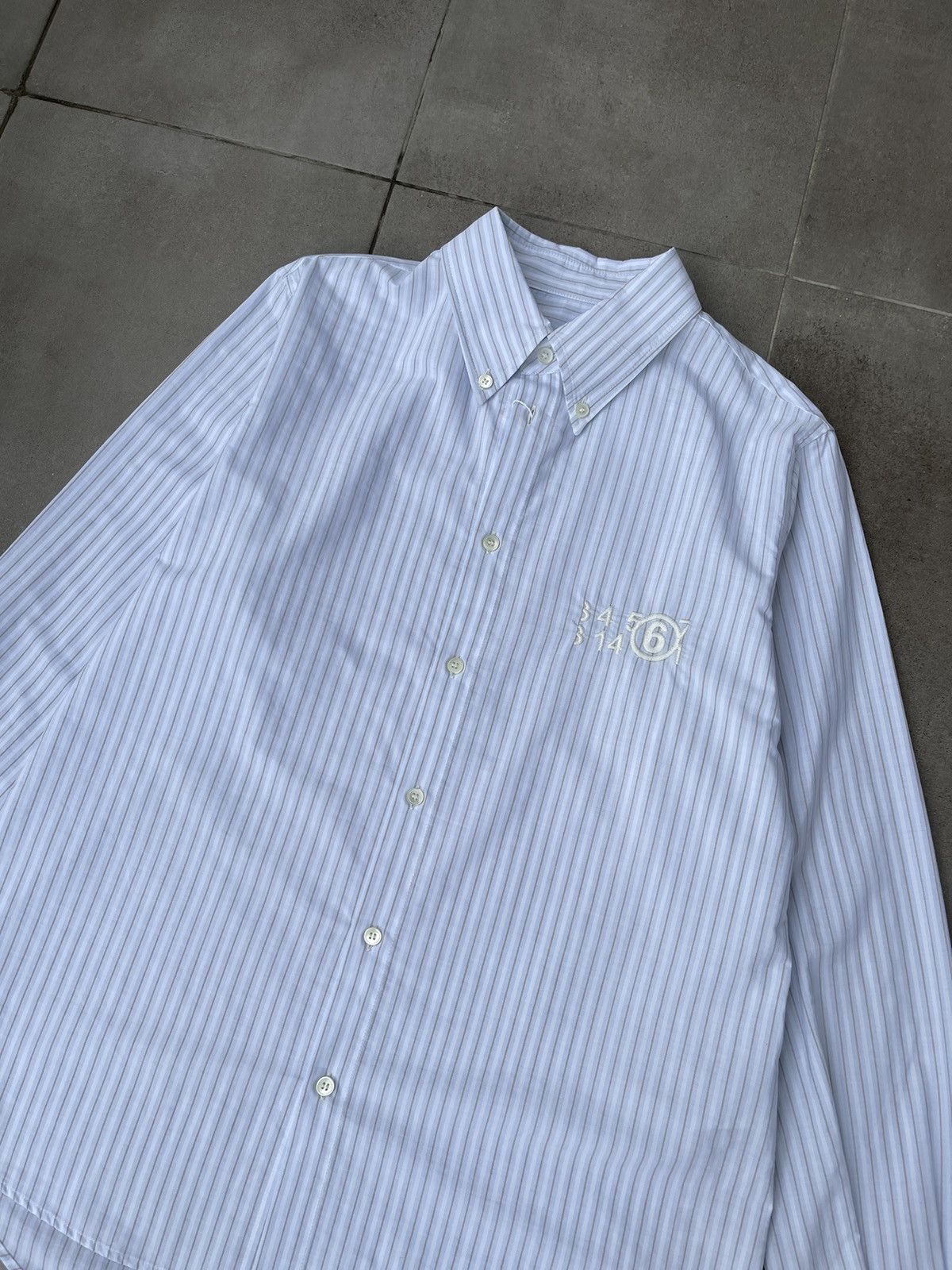 Maison Margiela !DS! SS23 Maison Margiela Stripped Numbers White Shirt Size M / US 6-8 / IT 42-44 - 12 Thumbnail