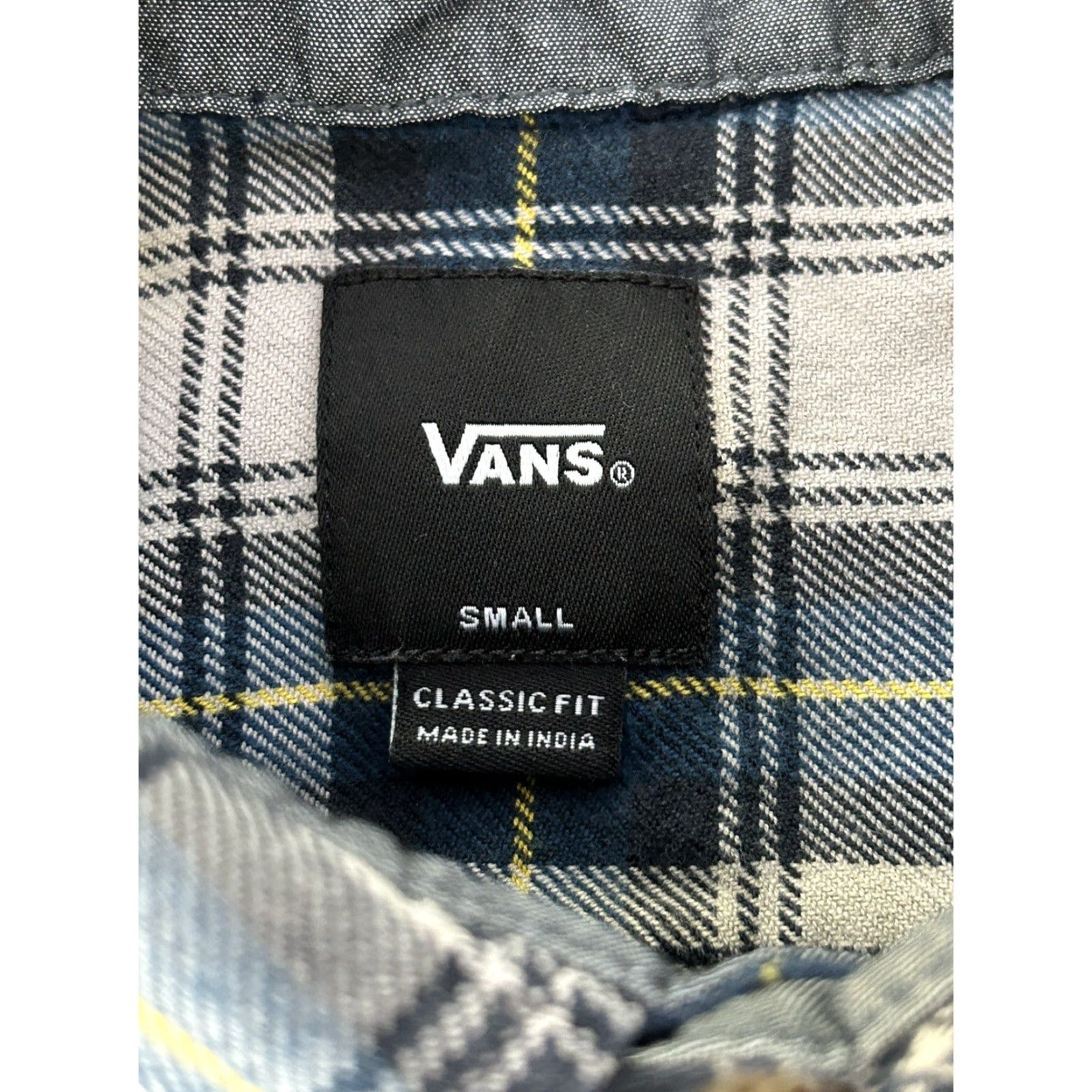 Vans VANS Shirt Mens Flannel Plaid Button-Up Two Pocket Classic Fit Blue sz Small Size US S / EU 44-46 / 1 - 5 Thumbnail