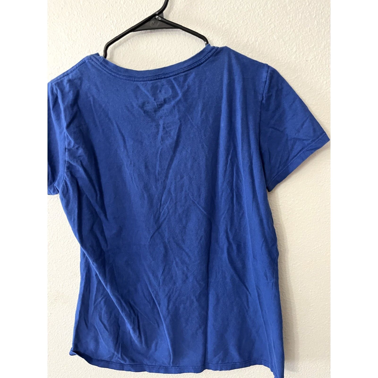 Nike Nike T-Shirt Slim Fit Blue Short Sleeve Crew Neck Logo The Athletic Dept Best Better Today Velvety Cotton Blend Women L Size US L / EU 52-54 / 3 - 2 Thumbnail