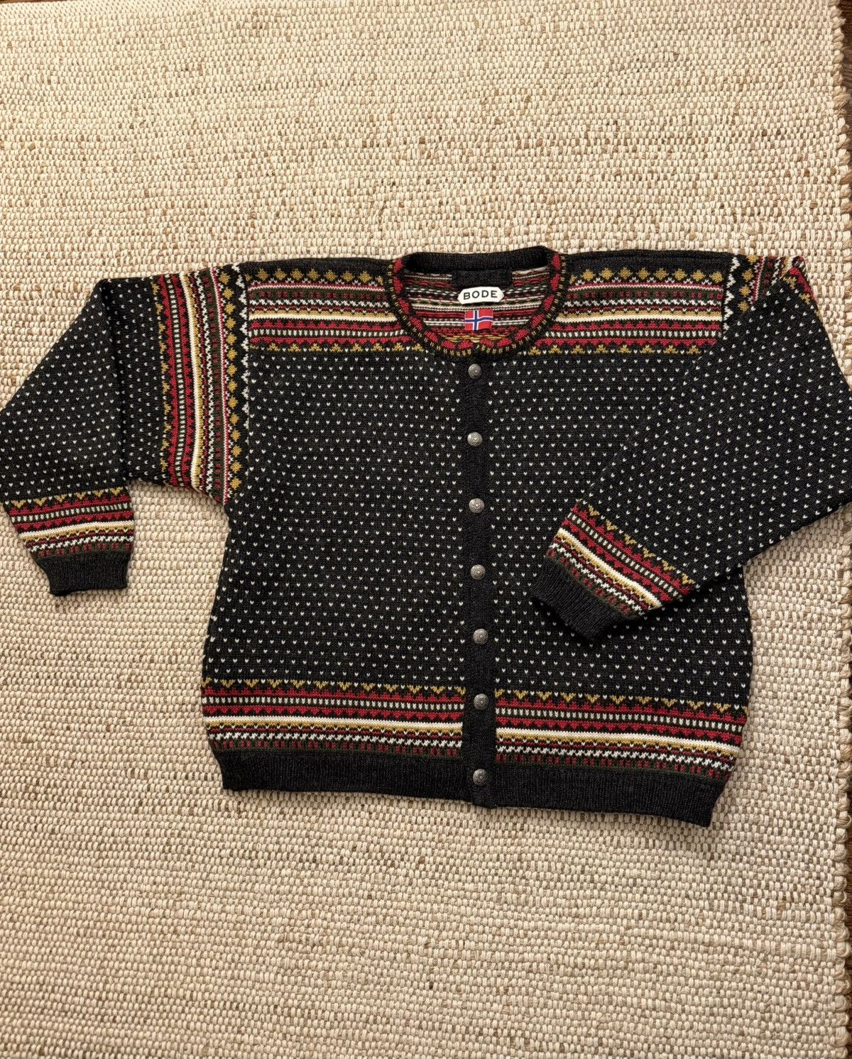 Bode BODE Woodford Jacquard Cardigan Size US L / EU 52-54 / 3 - 1 Thumbnail