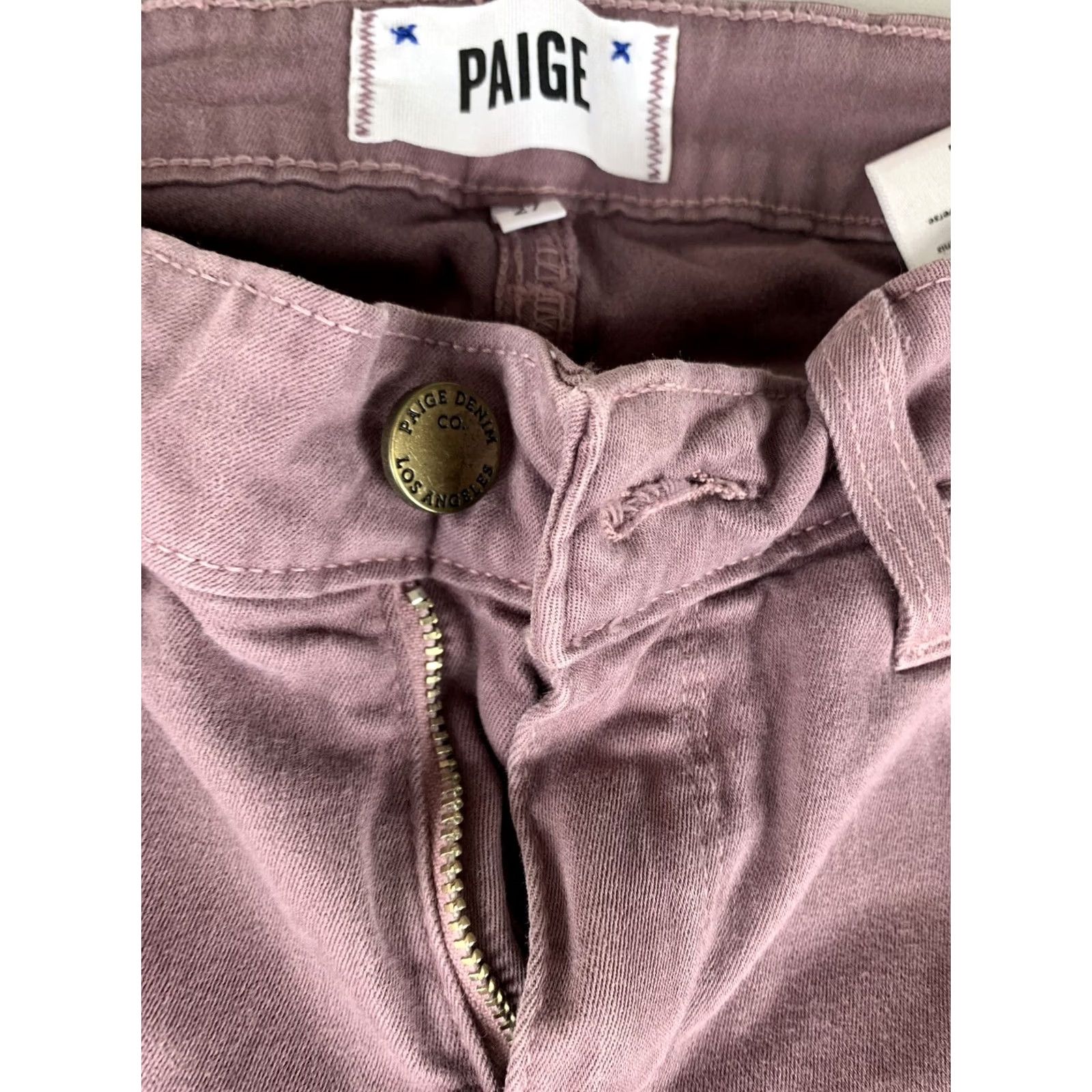 Paige Paige Womens Verdugo Skinny Jeans Purple Size 27 26x29 Size 27" / US 4 / IT 40 - 4 Thumbnail