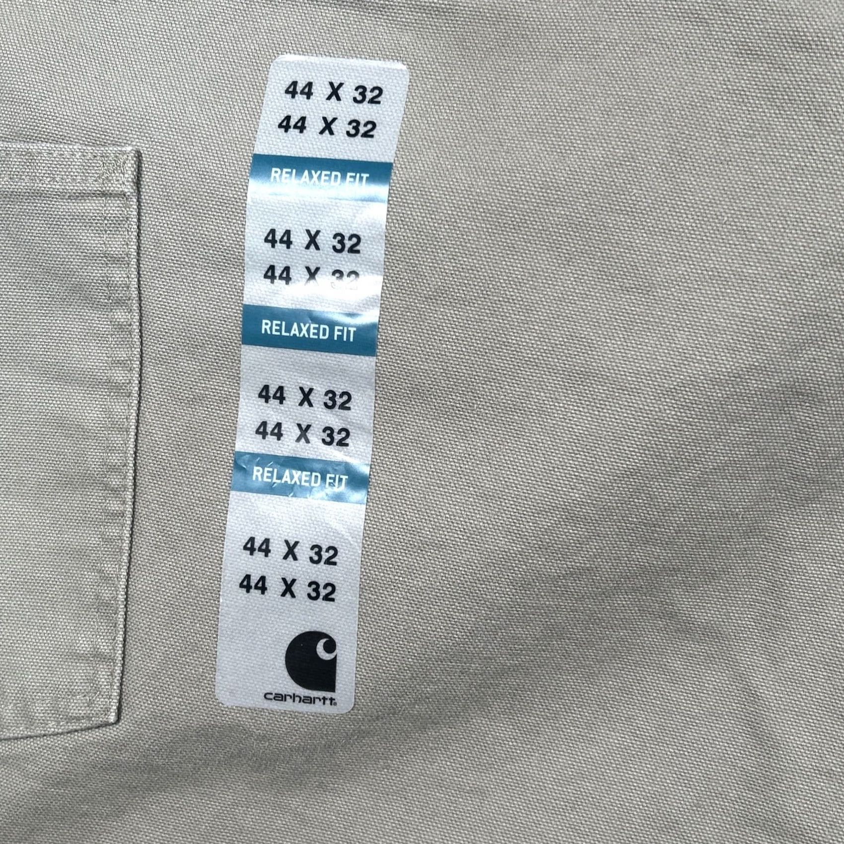 Carhartt Carhartt Mens 44x32 Relaxed Fit Washed Duck Work Dungaree Tan Canvas Pants Size US 44 / EU 60 - 7 Thumbnail