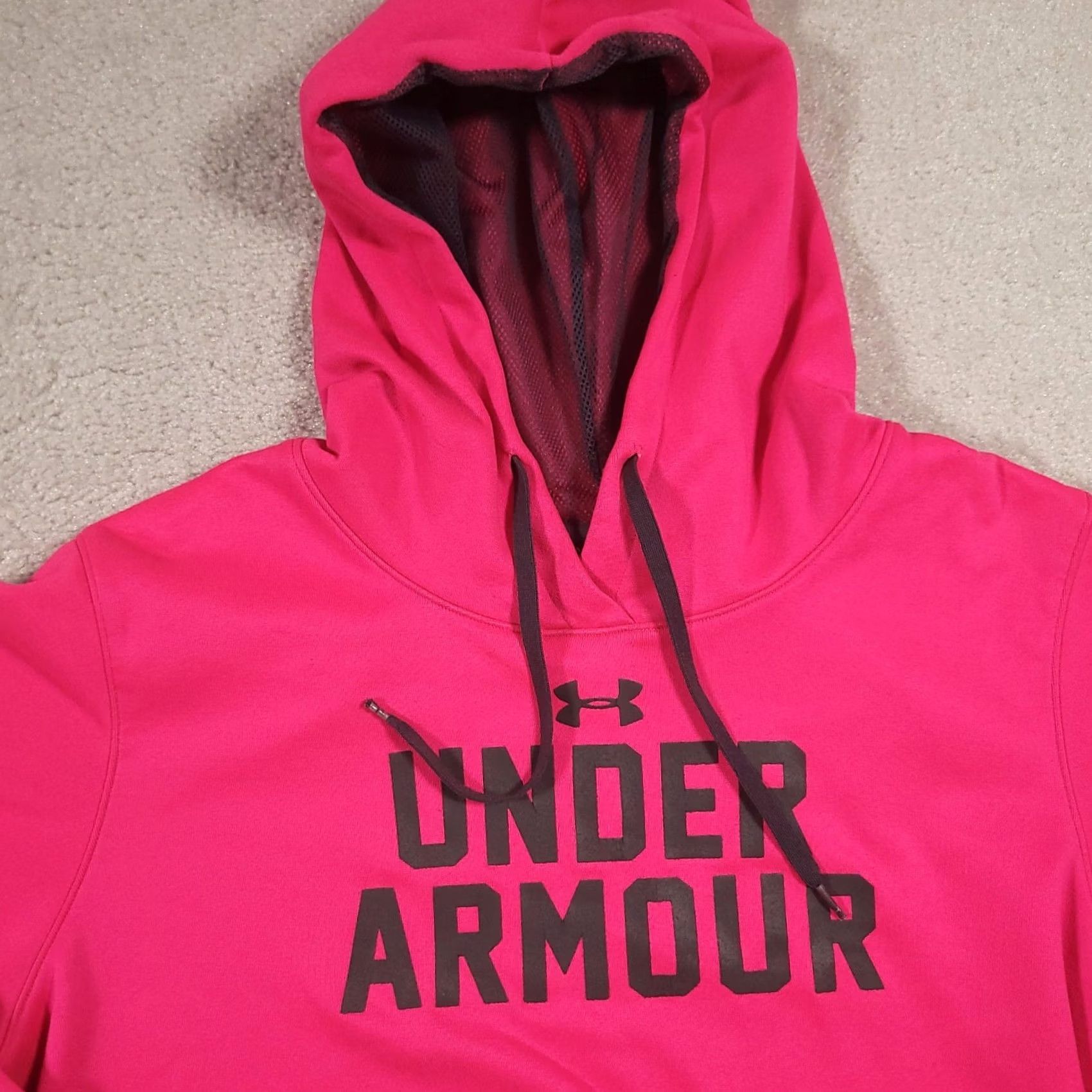 Under Armour Under Armour Hoodie Pullover Long Sleeve Pink Womens XL Semi Fitted Logo Sweatshirt Pullover Hoodie Activewear Casual Size XL / US 12-14 / IT 48-50 - 7 Thumbnail