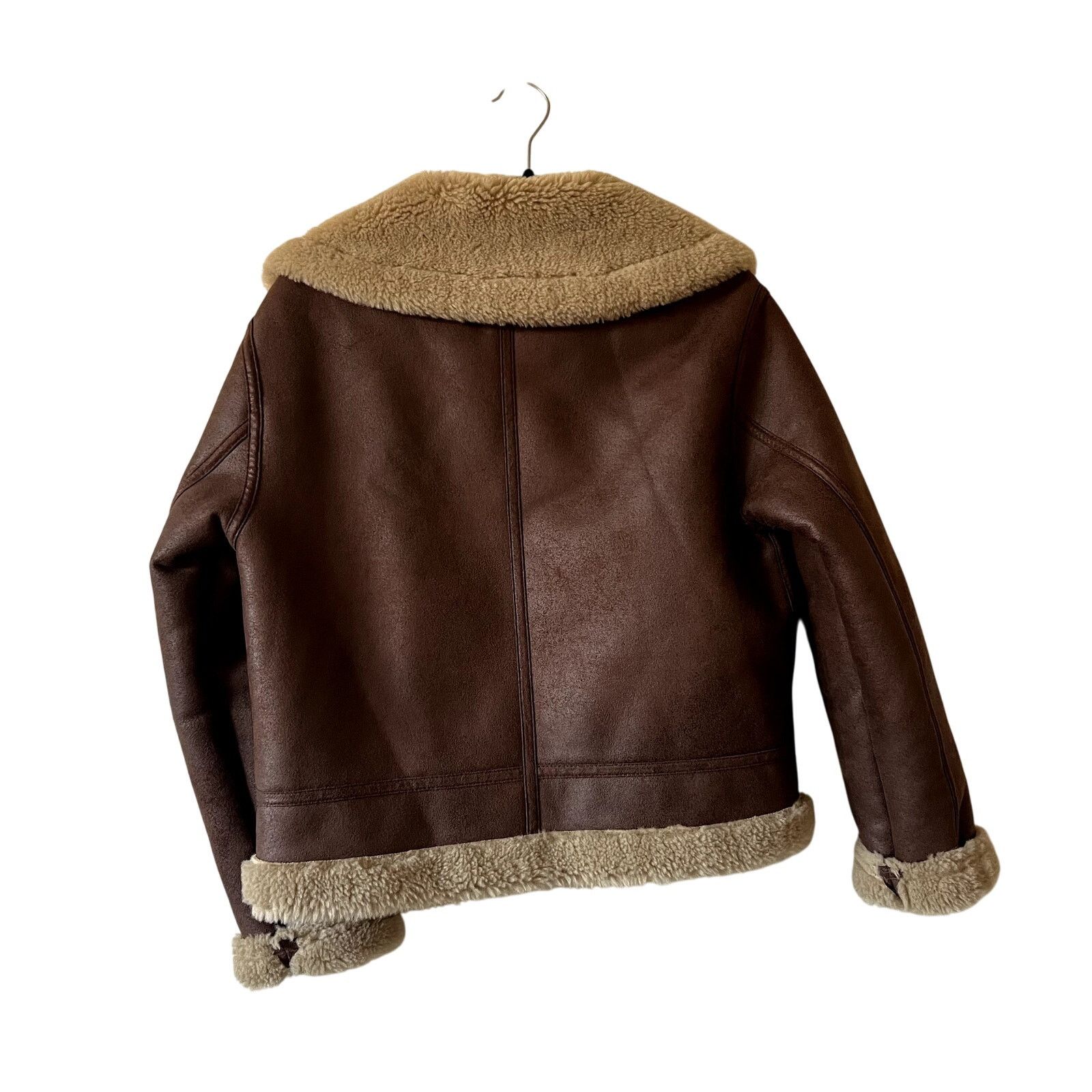 Mango Mango MNG shearling zip faux leather jacket size XS Size XS / US 0-2 / IT 36-38 - 3 Thumbnail
