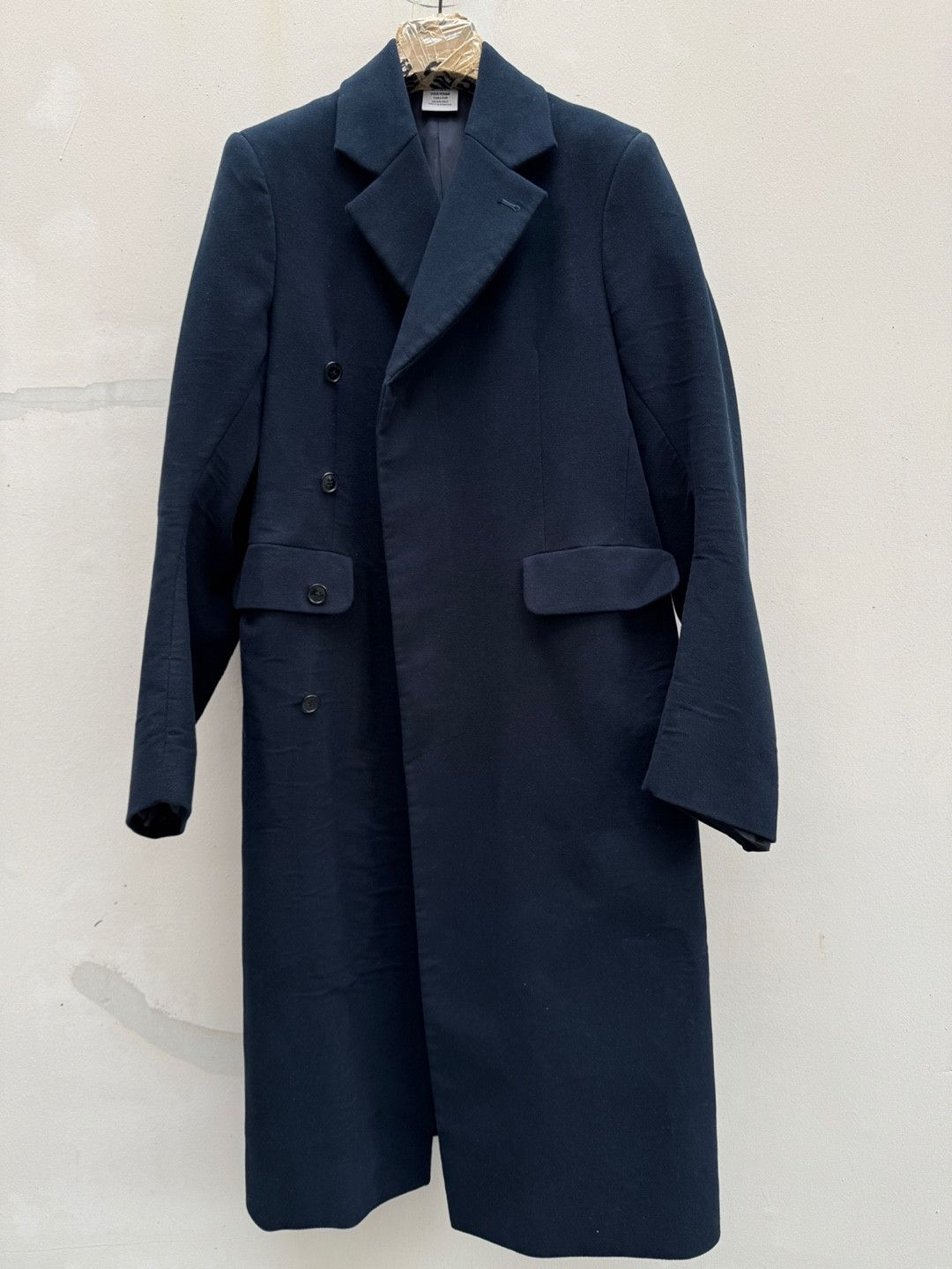Vetements Vetements FW17 Oversized Moleskin Raw Hem Lettering Coat Size US S / EU 44-46 / 1 - 9 Thumbnail