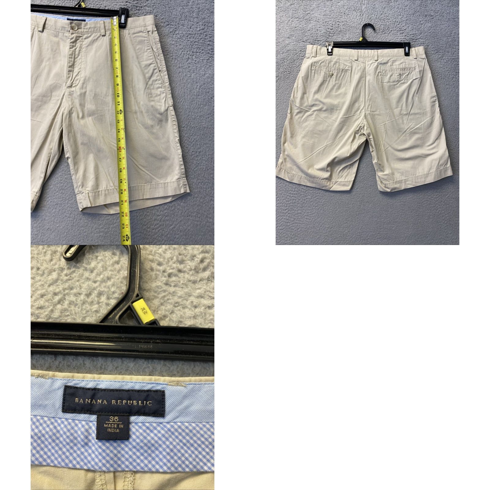 Banana Republic BANANA REPUBLIC Men’s Chino Shorts 36 Beige Solid Bermuda Size US 36 / EU 52 - 8 Thumbnail