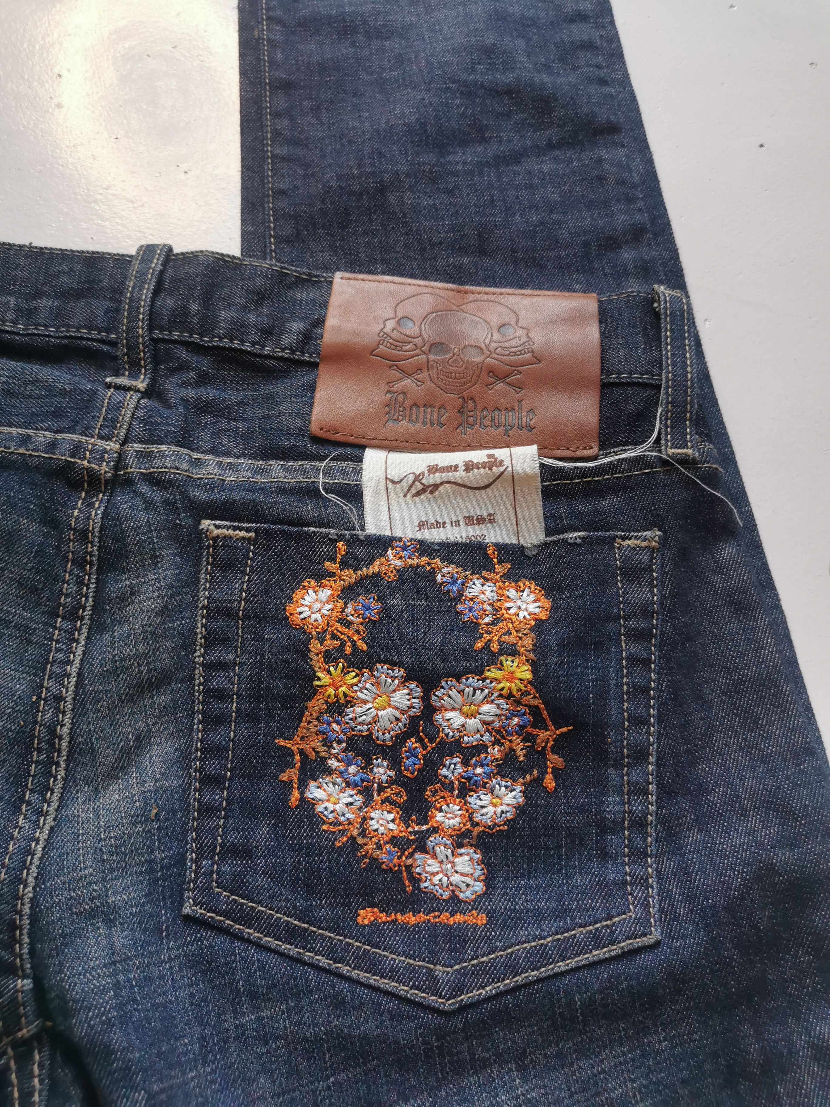 Hysteric Glamour 🇺🇸🔥🔥 Y2k Bone People Embroidered Skull ifsixwasnine Denim Size US 30 / EU 46 - 5 Thumbnail