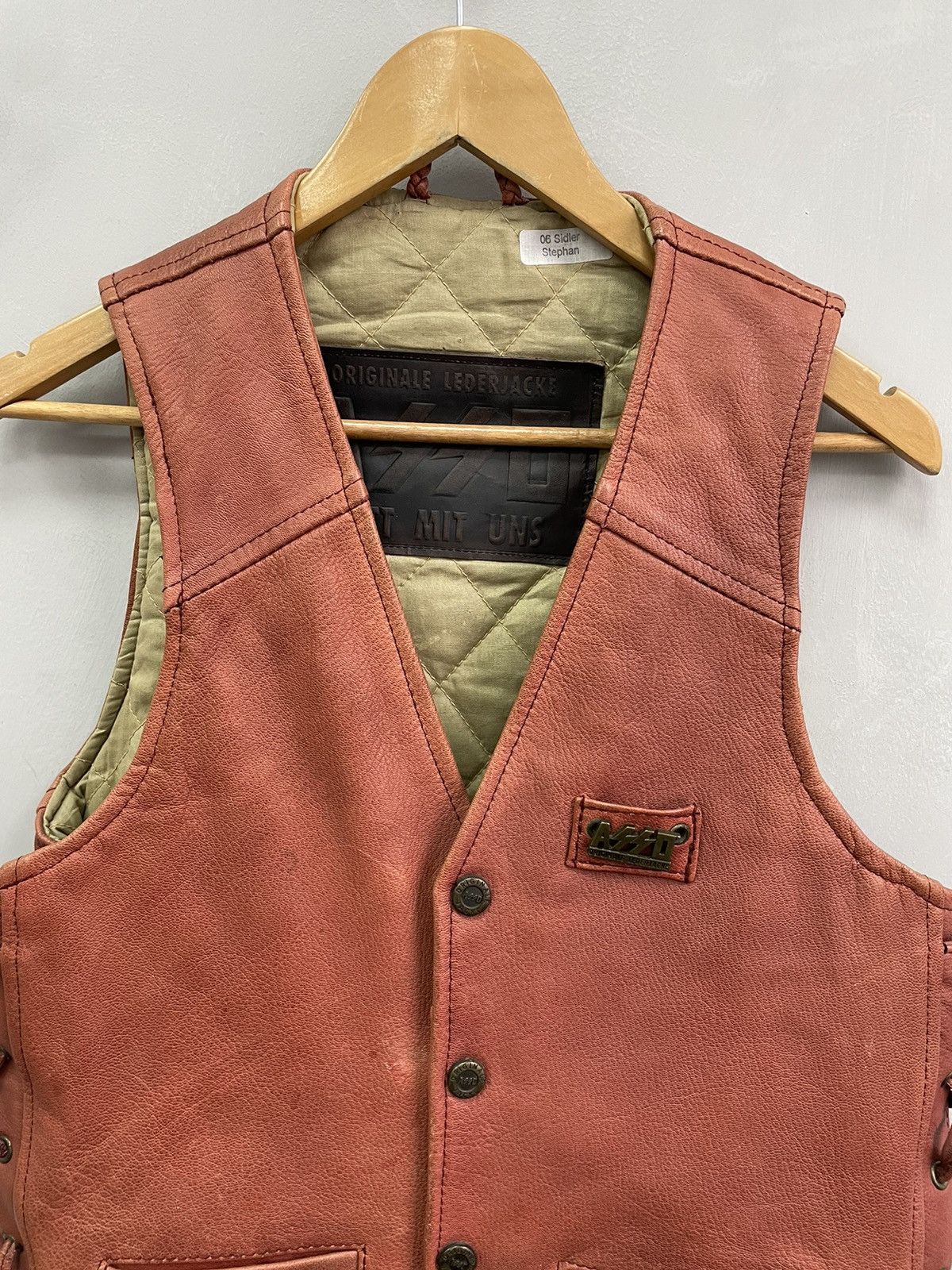 Vintage VINTAGE LEATHER BIKER 90s punk Grunde jacket vest Size US M / EU 48-50 / 2 - 3 Thumbnail