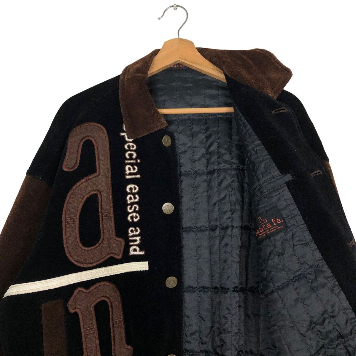 Japanese Brand 🔥VINTAGE BOMBER JACKET BUTTON SANTAFE BIG LOGO Size US L / EU 52-54 / 3 - 12 Thumbnail