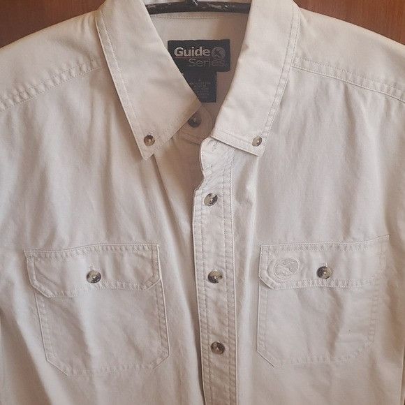 Guide Series Cabela's Guide Series Cream Short Sleeve Casual Button Down Size US S / EU 44-46 / 1 - 3 Thumbnail