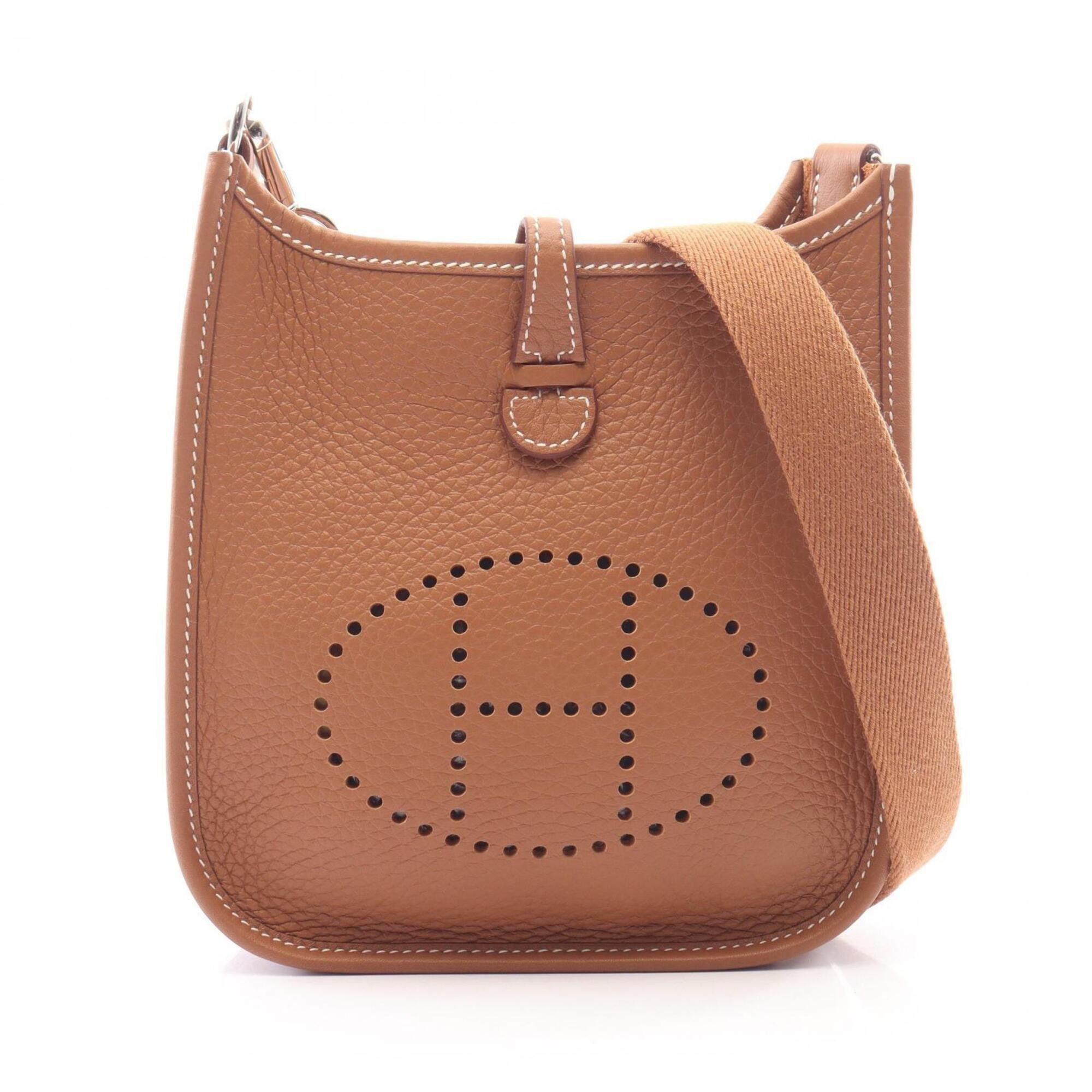 Hermes Hermes Evelyne TPM Amazon Shoulder Bag/Handbag, Taurillon Clemence Leather, Women's, Brown Size ONE SIZE - 1 Thumbnail