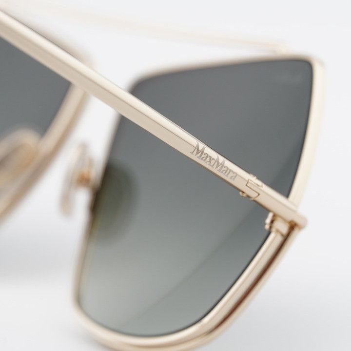 Max Mara Max Mara MM0102 32P Sunglasses Gold Butterfly Frame, Green Size ONE SIZE - 6 Thumbnail
