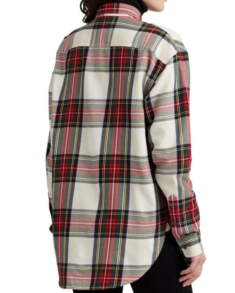 Polo Ralph Lauren Lauren Ralph Lauren Bullion Plaid Twill Shirt in Red ( S ) Size S / US 4 / IT 40 - 5 Thumbnail