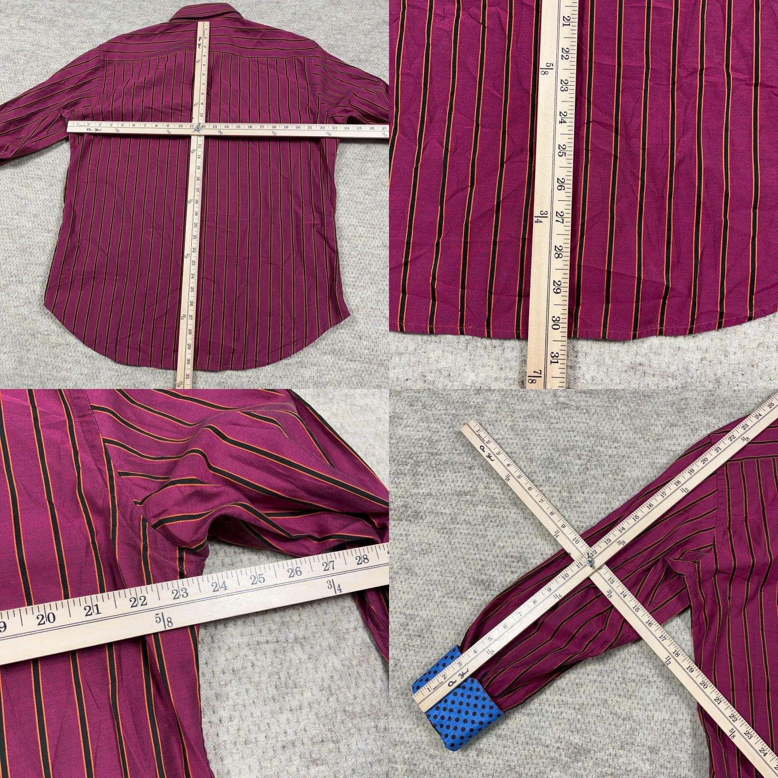 Robert Graham Robert Graham Shirt Men XL Red Striped Button-Up Collared Long Sleeve Casual, Party/Cocktail, Travel Vintage No, N/A? Size 46R - 8 Thumbnail