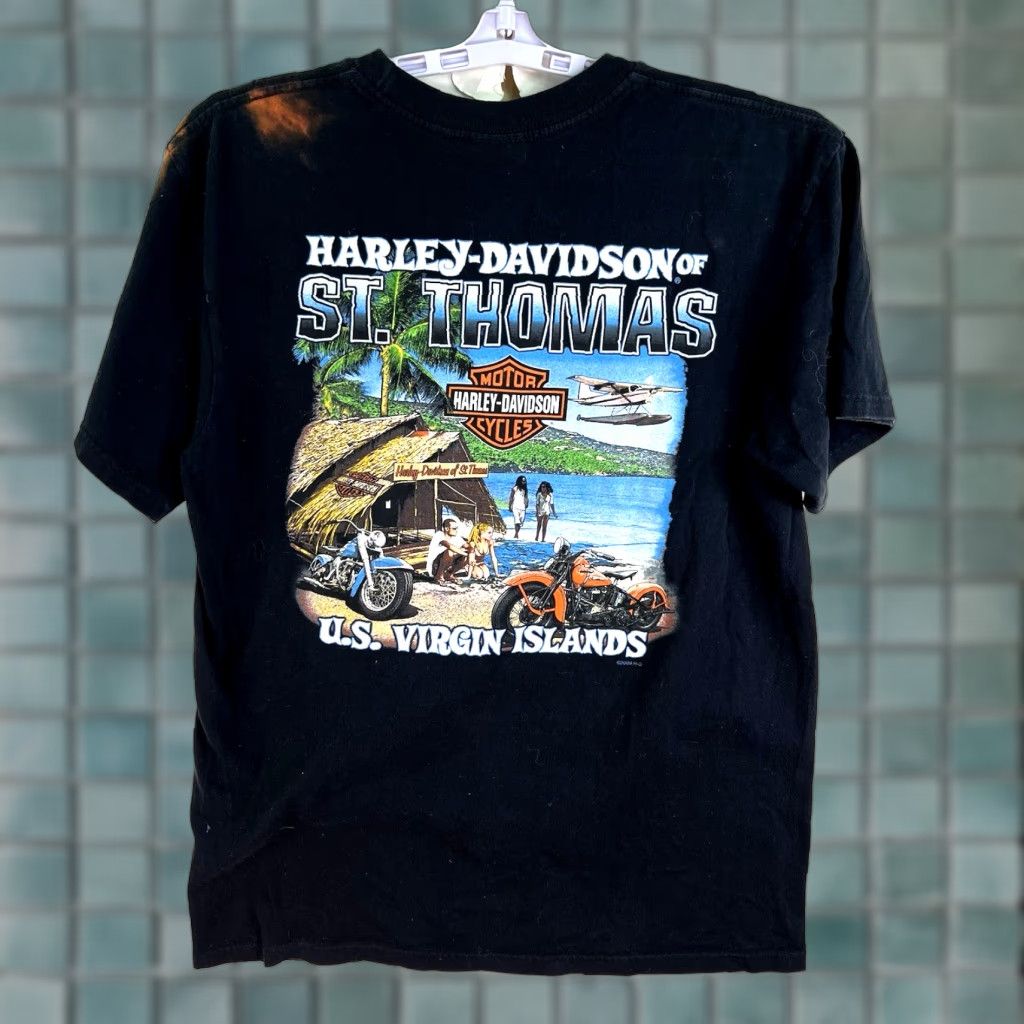 Harley Davidson Harley-Davidson Men's T-Shirt SZ L Black Short Sleeve Motorcycle Biker 2000s Size US L / EU 52-54 / 3 - 1 Thumbnail