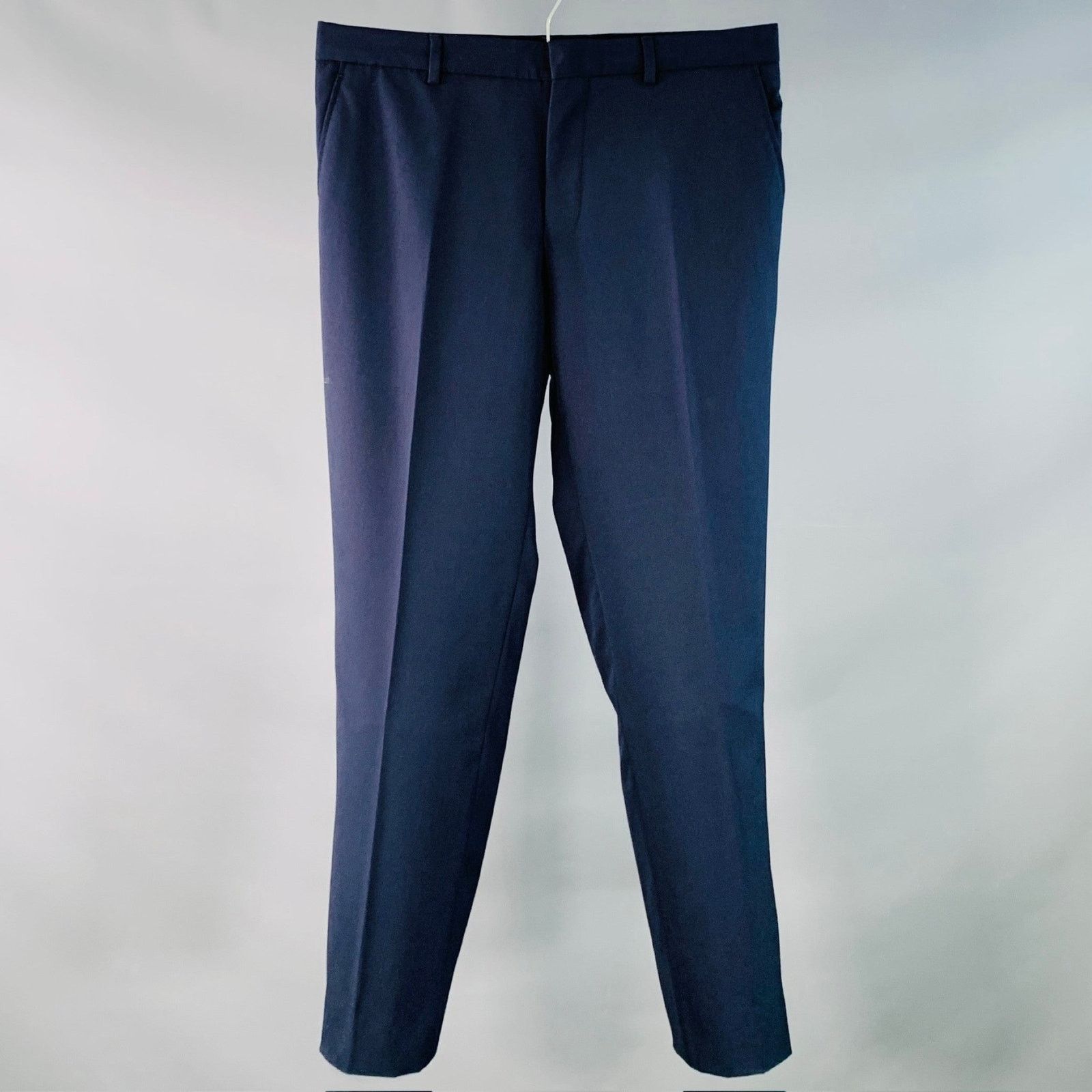 AMI AMI by ALEXANDRE MATTIUSSI Navy Zip Fly Dress Pants Size US 30 / EU 46 - 1 Thumbnail