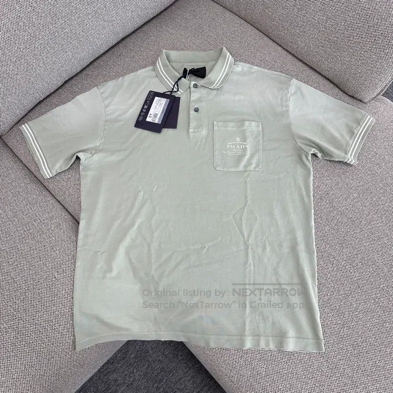 Prada Prada FW24 logo striped washed short sleeves Size US L / EU 52-54 / 3 - 1 Thumbnail