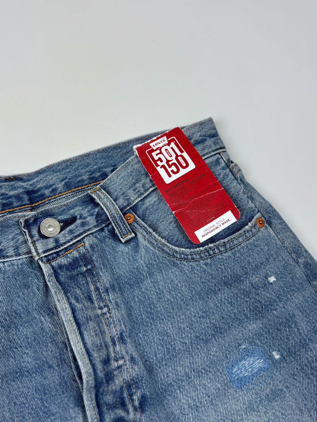 Levi's NWT Levi’s 501 150th Anniversary Repaired Washed Denim Jeans Size US 30 / EU 46 - 8 Thumbnail