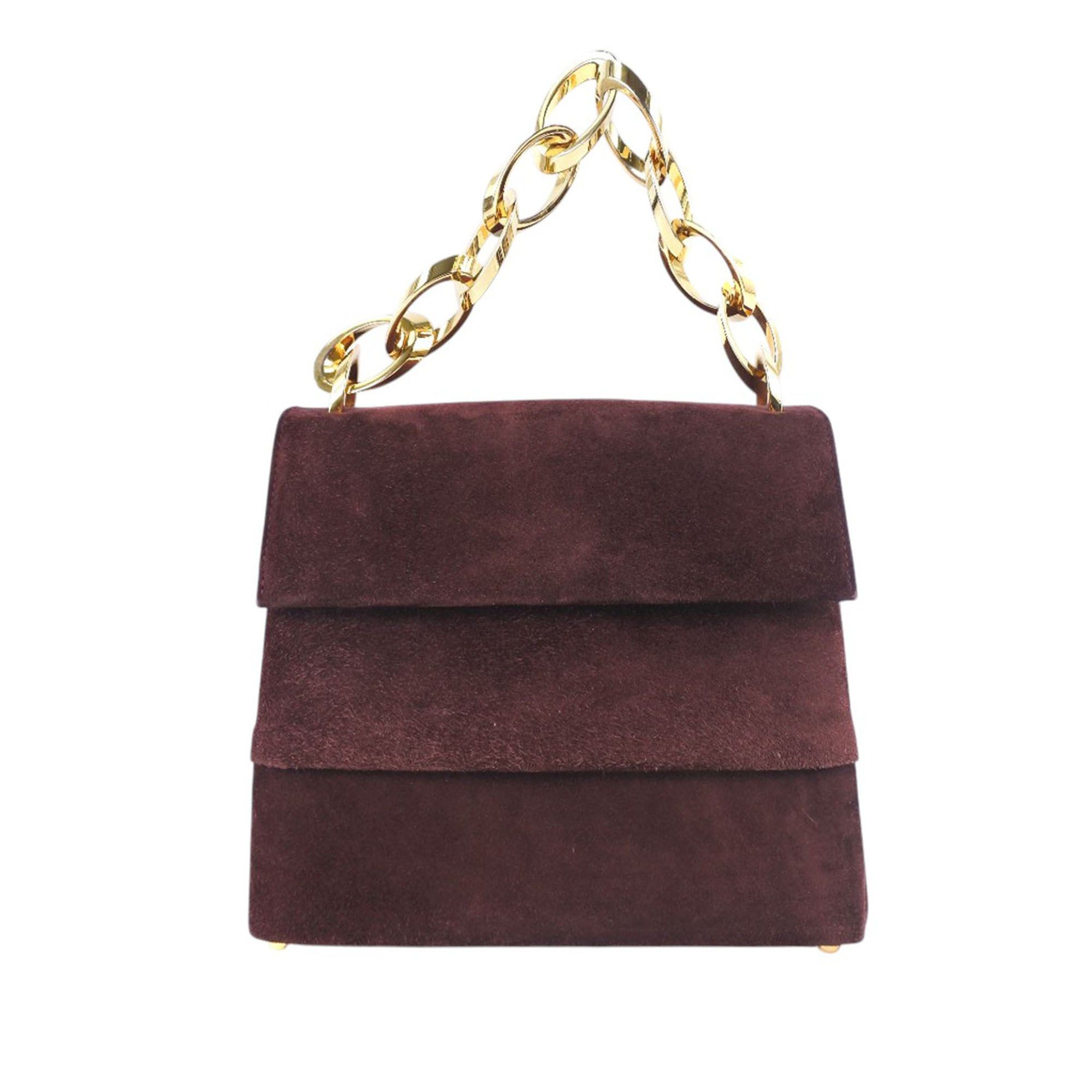 Salvatore Ferragamo Suede Chain Satchel Size ONE SIZE - 1 Thumbnail