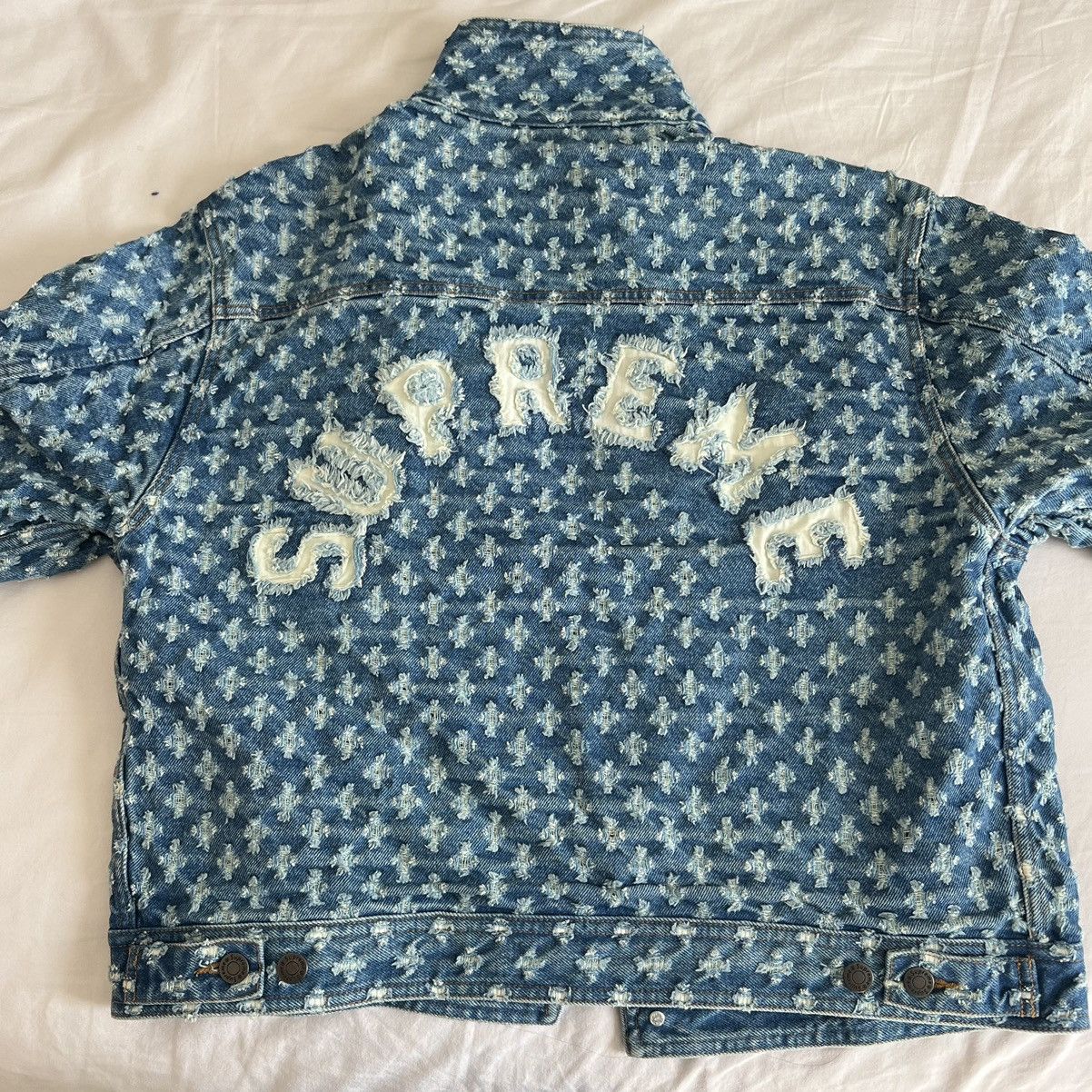 Supreme SS20 Supreme Hole Punch Denim Trucker Jacket | Grailed