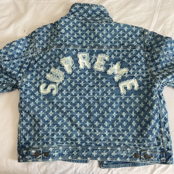 Hole punch denim store trucker jacket supreme