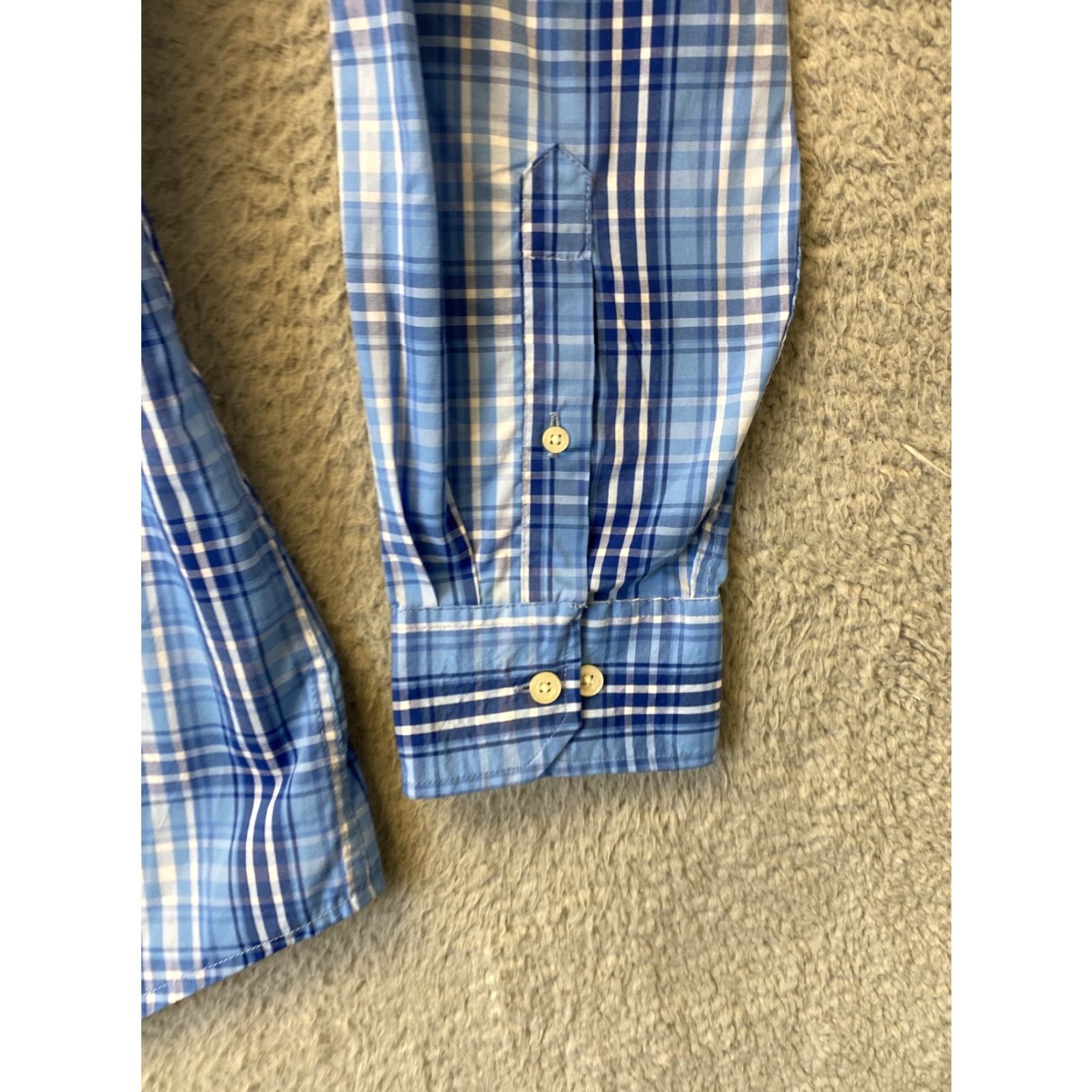 Izod Izod Tucker Shirt Plaid Button-Up Long Sleeve Blue XL Classic Fit Mens Size US XL / EU 56 / 4 - 7 Thumbnail